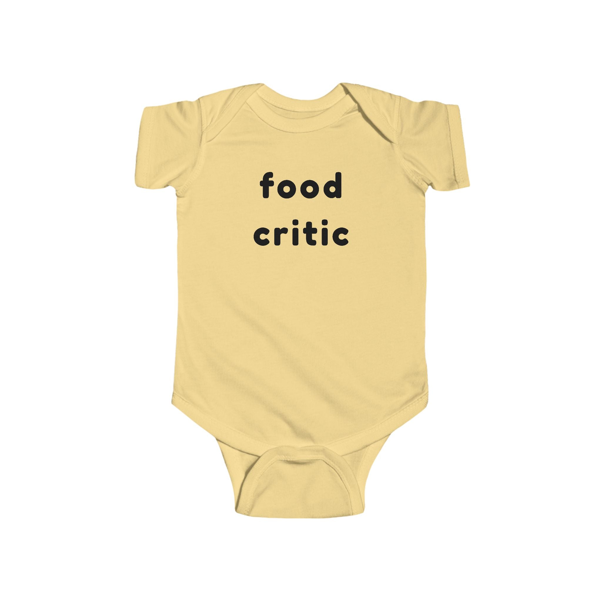 Infant Bodysuit "food critic" – Cute Baby Onesie Gift