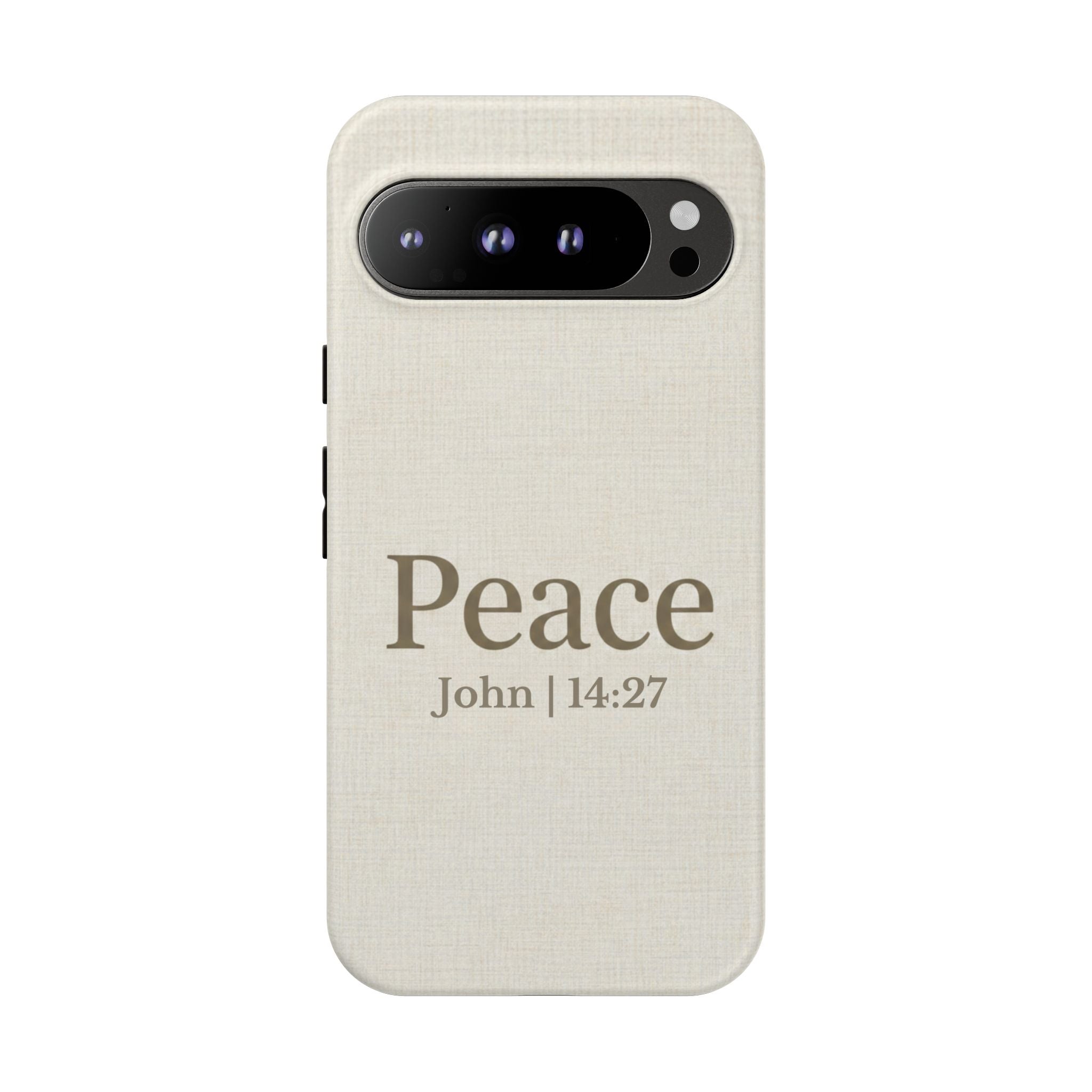 Peace (John 14:27) Phone Case — Minimalist Christian Scripture iPhone & Android Cover