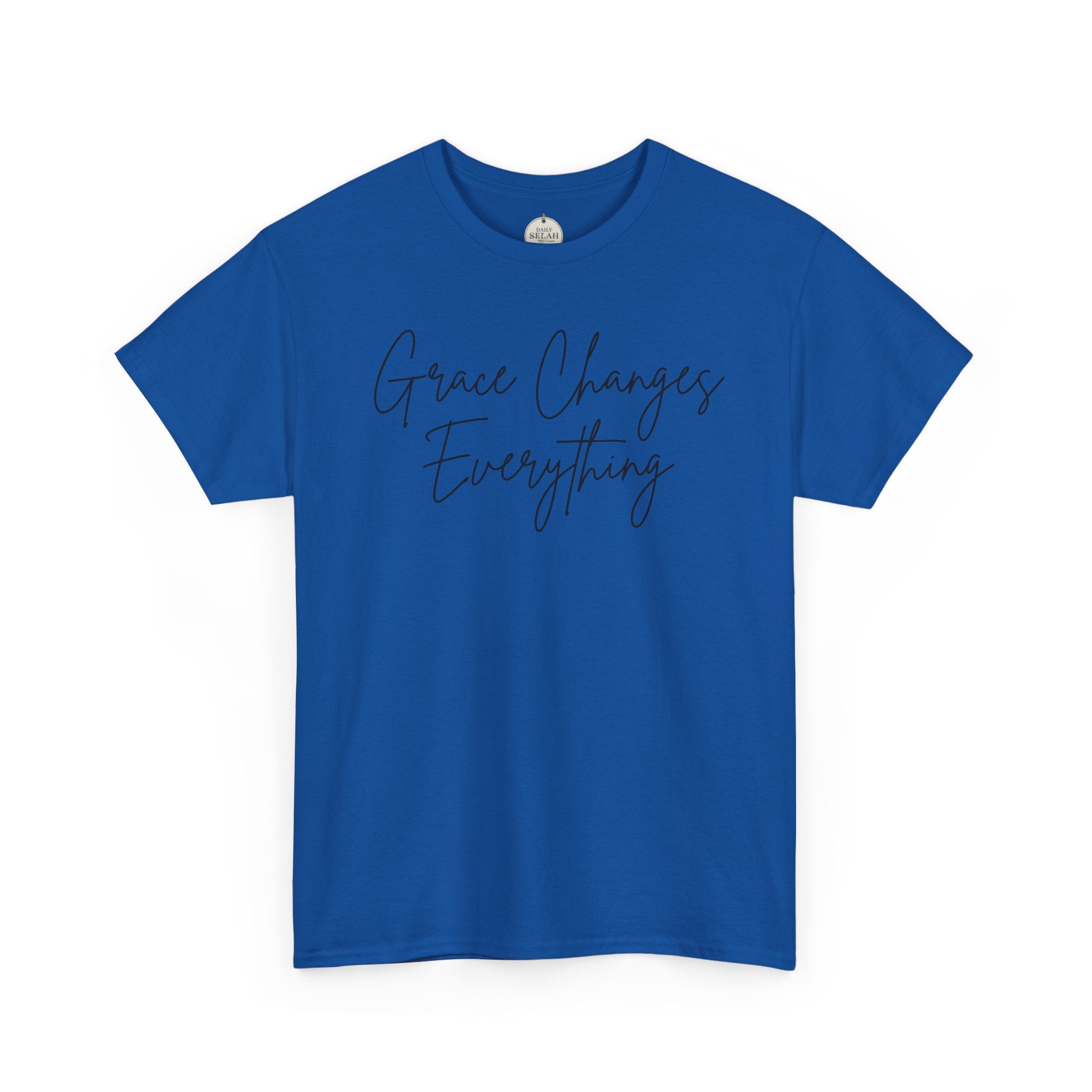 Grace Changes Everything tee | with Faith cross vertical back design