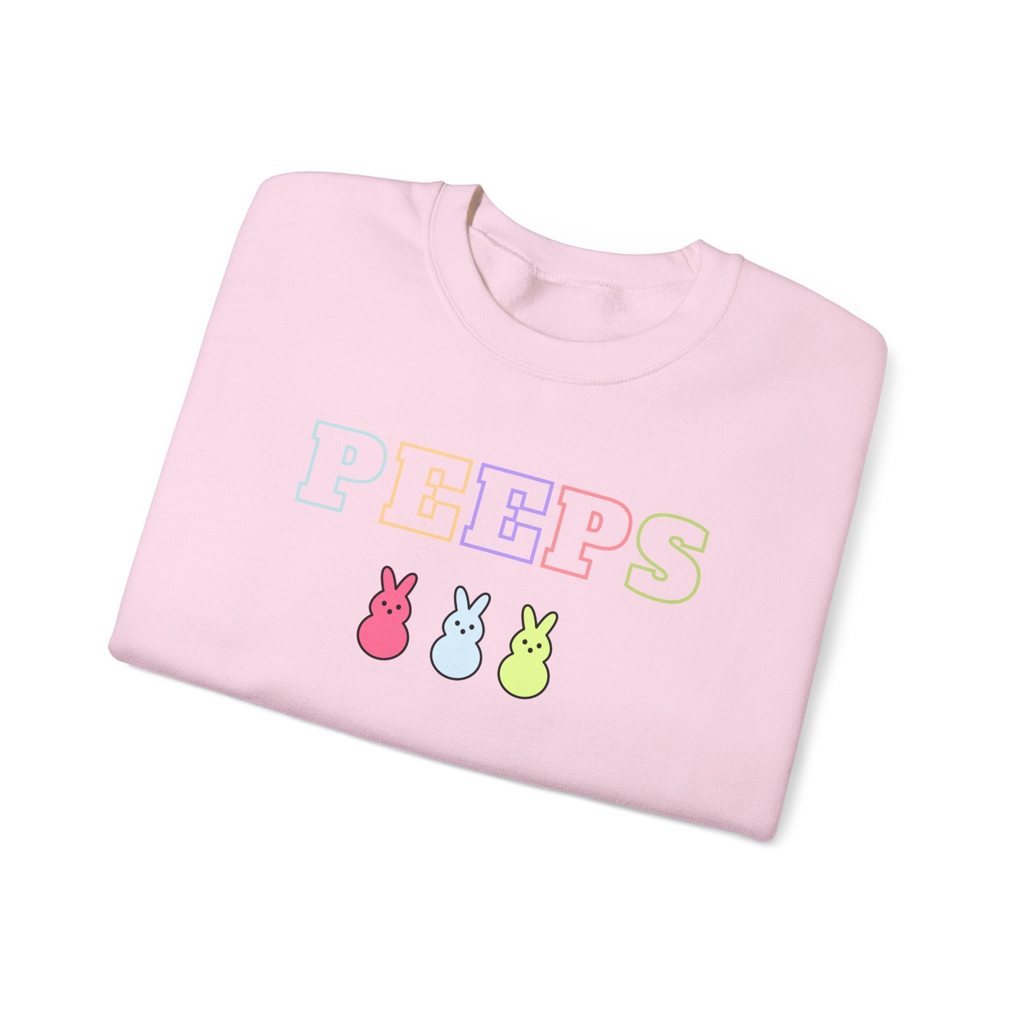 Peeps Easter Crewneck Sweatshirt — Pastel Bunny Candy Graphic