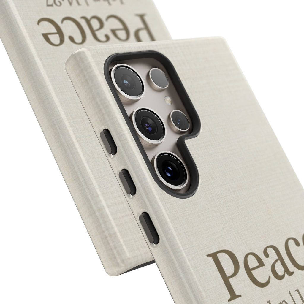 Peace (John 14:27) Phone Case — Minimalist Christian Scripture iPhone & Android Cover