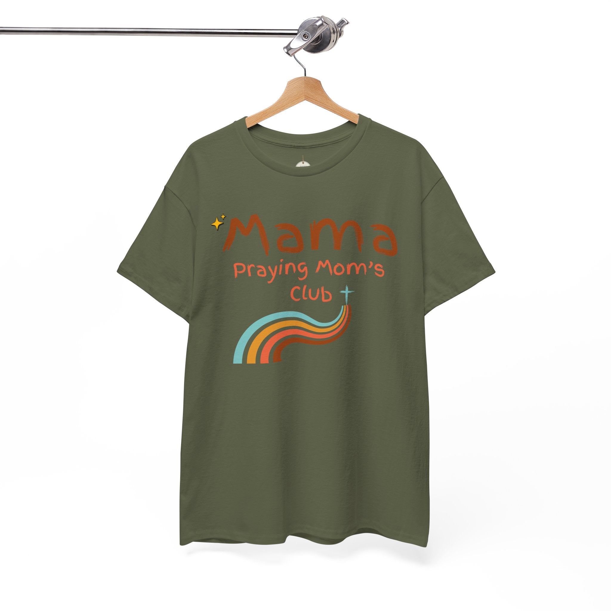 Mama Praying Mom's Club Tee — Inspirational Christian Mama T-Shirt with Rainbow - Mother's Day Gift