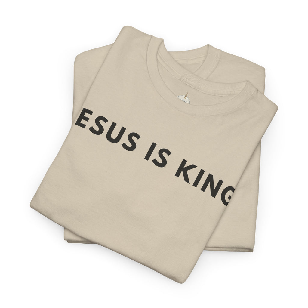 Jesus Is King Tee - Christian Faith White Cotton T-Shirt