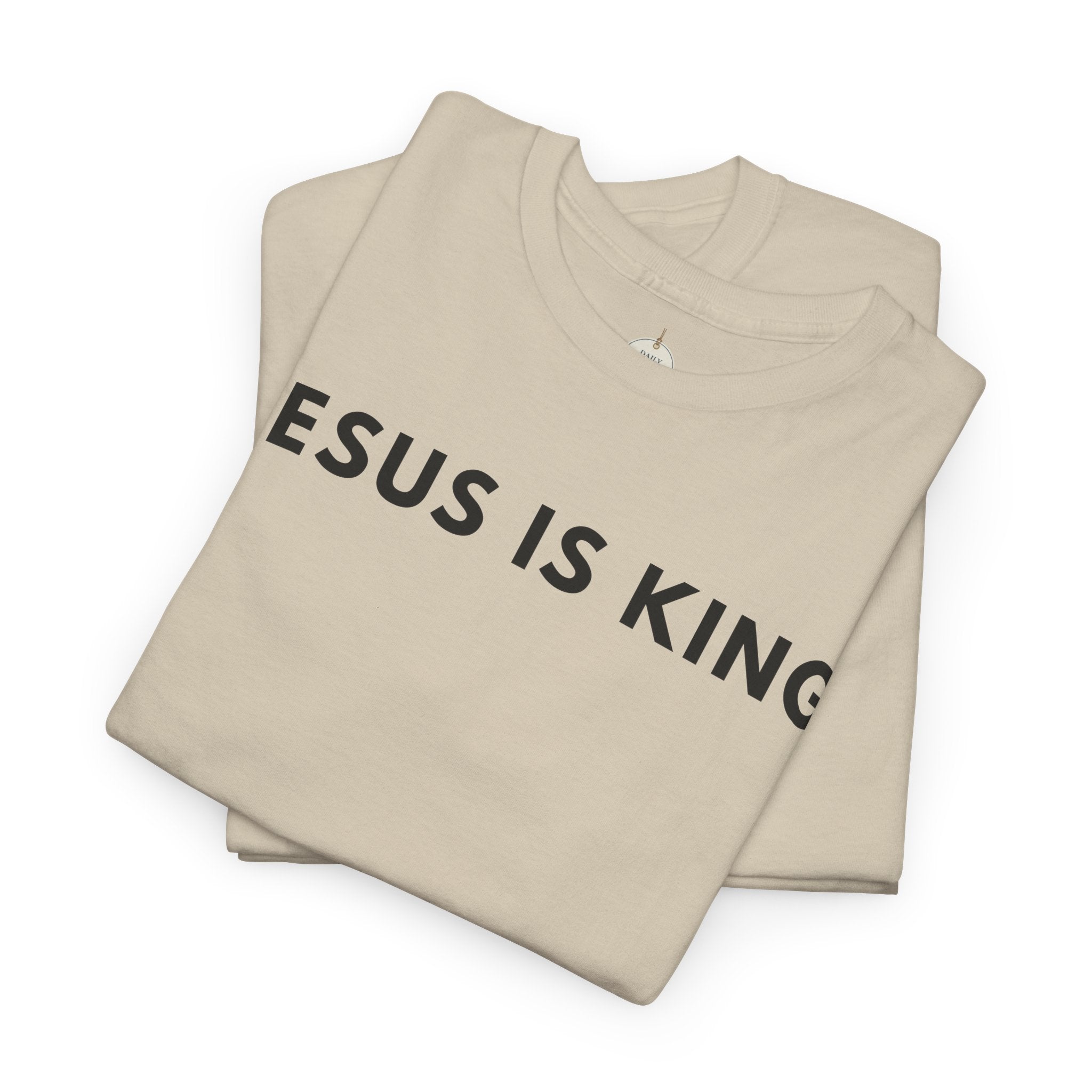 Jesus Is King Tee - Christian Faith White Cotton T-Shirt