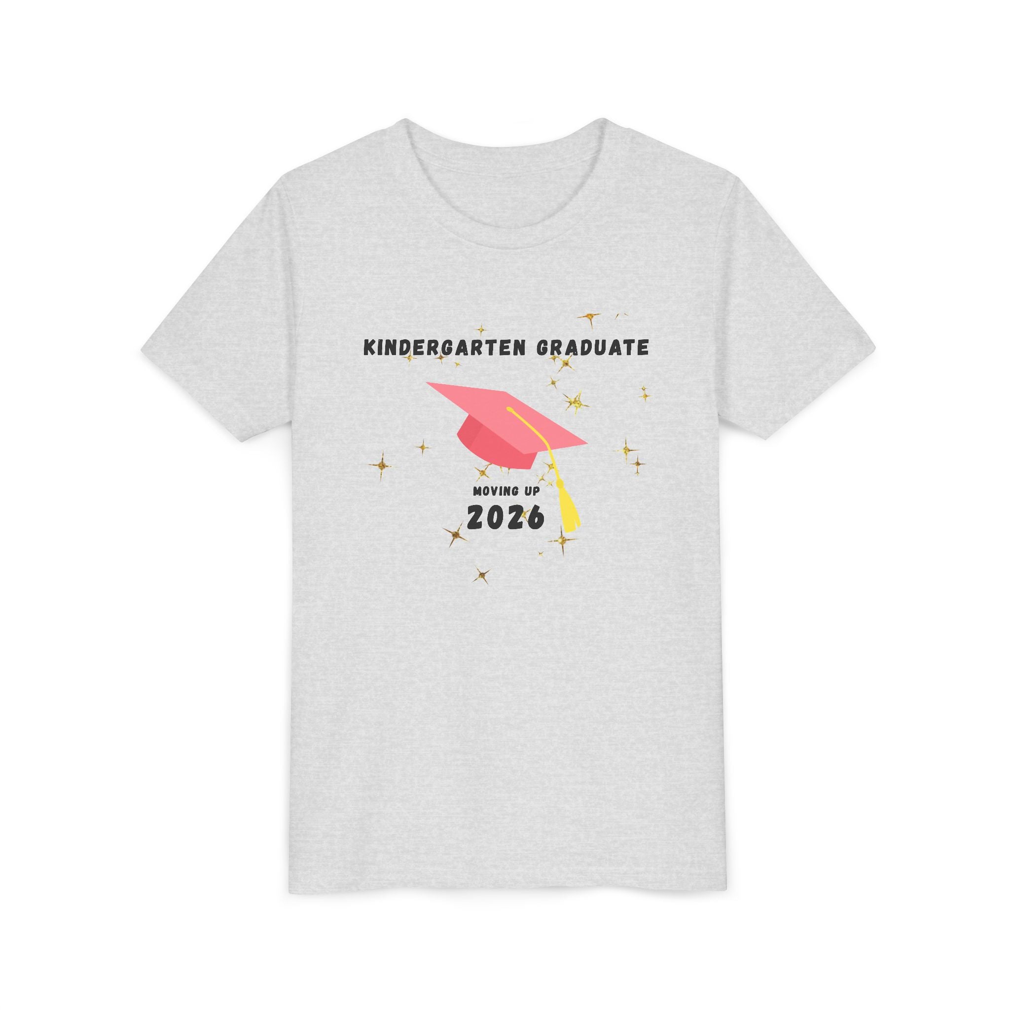 Kindergarten Graduate 2026 Youth Tee — Moving Up Graduation Cap Shirt