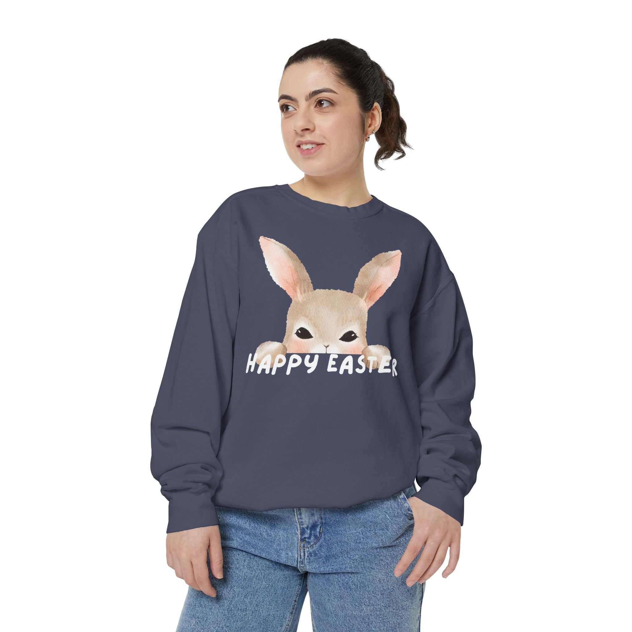 Easter Bunny Sweatshirt - 'Happy Easter' Cozy Holiday Pullover