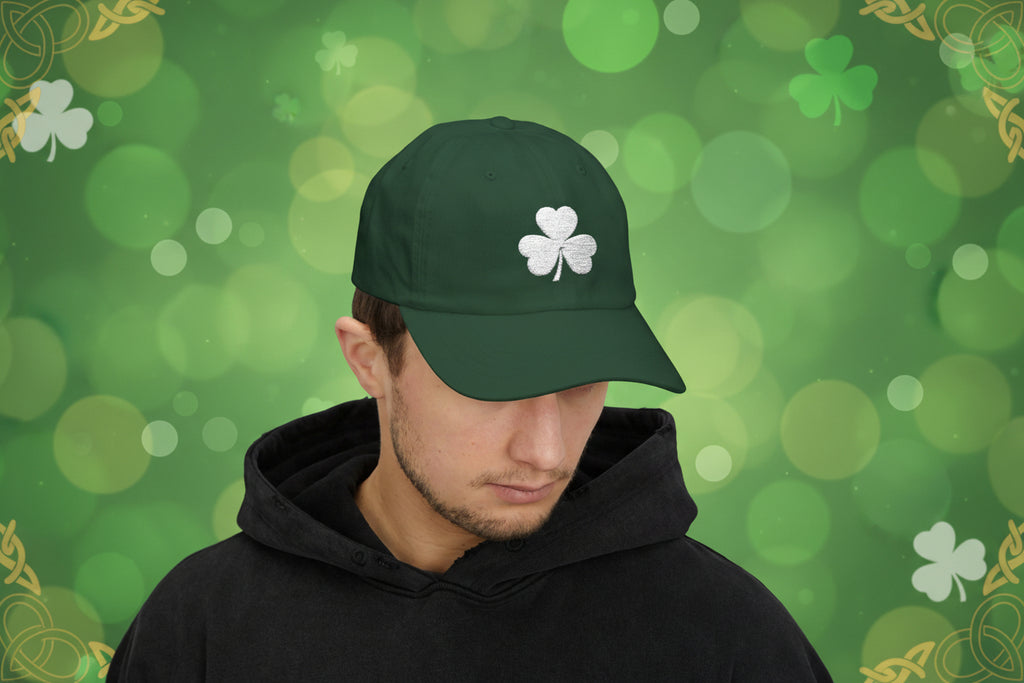 Embroidered Shamrock Dad Cap — St. Patrick’s Day Classic Green Baseball Hat