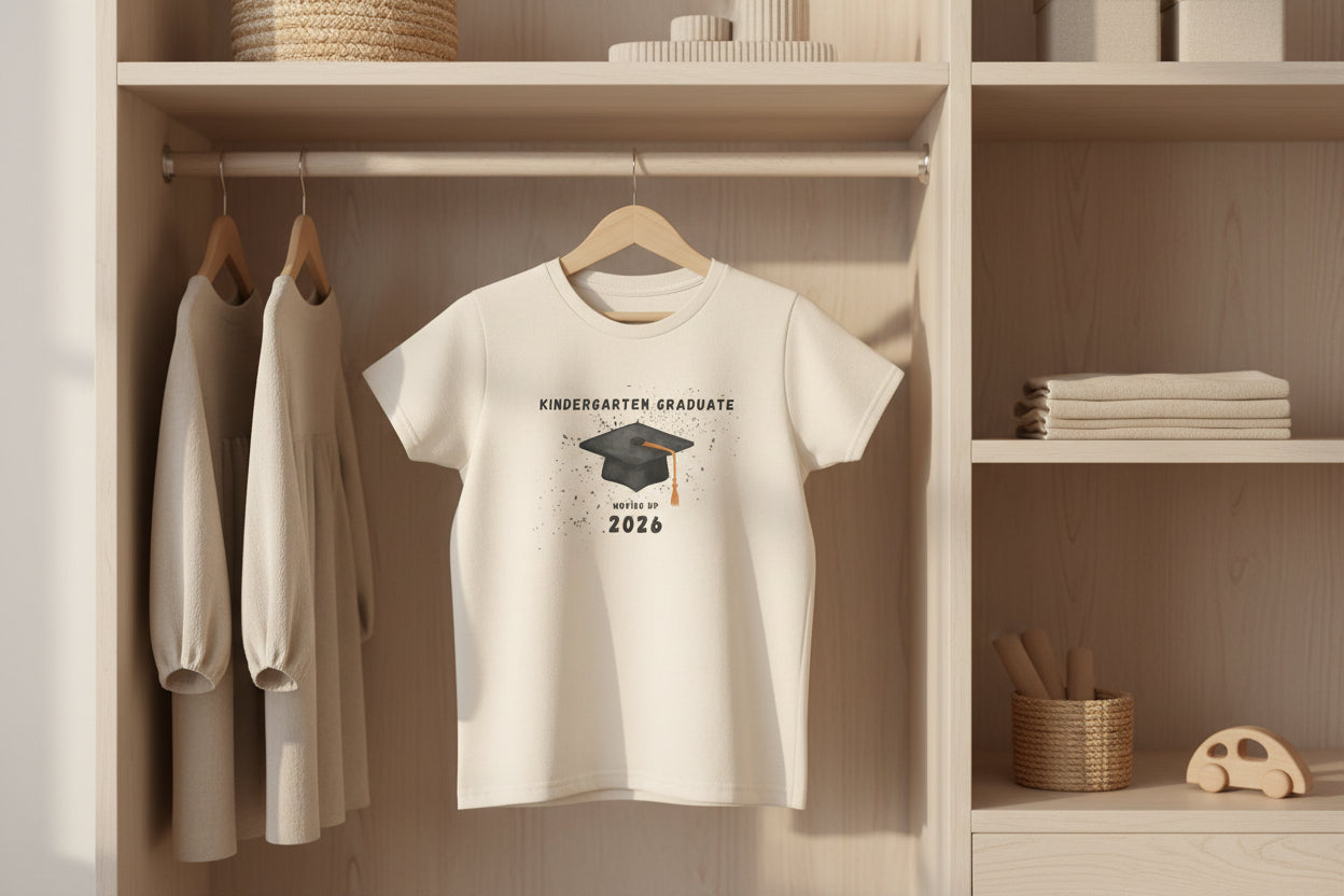 Kindergarten Graduate 2026 Youth Tee — Graduation Cap Graphic