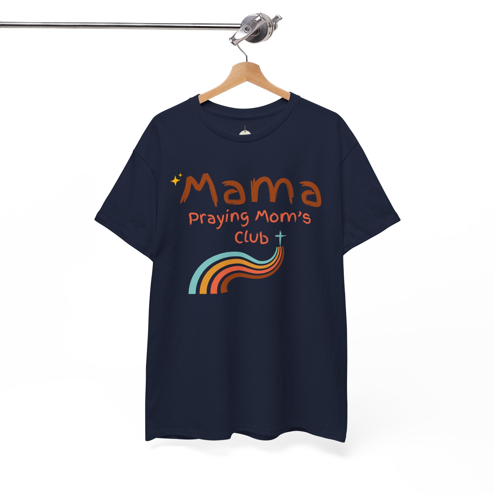 Mama Praying Mom's Club Tee — Inspirational Christian Mama T-Shirt with Rainbow - Mother's Day Gift