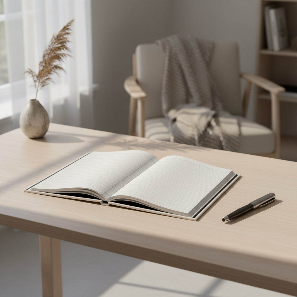 Gratitude & Grace Hardcover Journal — Floral Wreath Keepsake