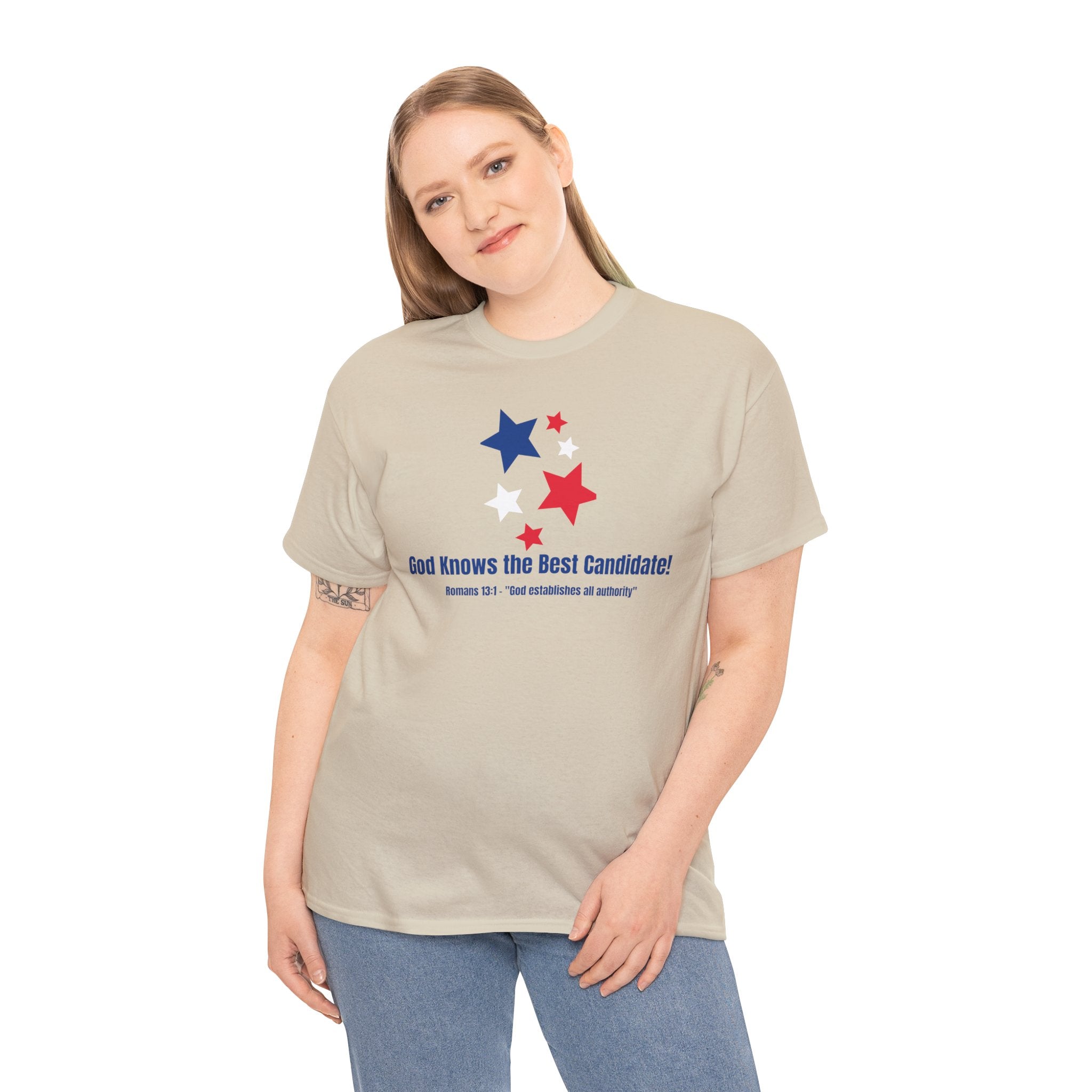 God Knows the Best Candidate Tee — Patriotic Christian Election T-Shirt
