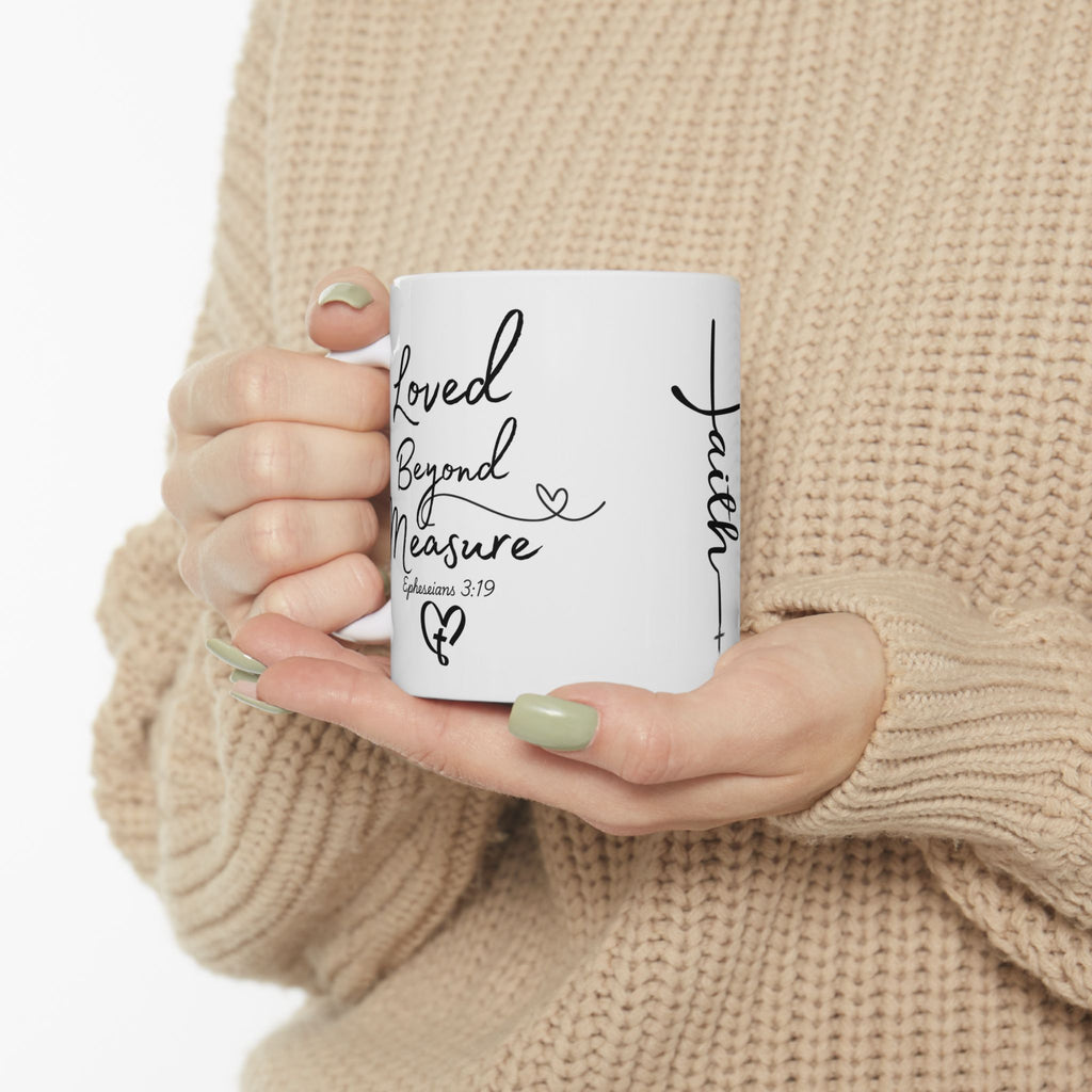 Faith & Love Ceramic Mug — Inspirational Scripture Coffee Cup (11oz, 15oz)