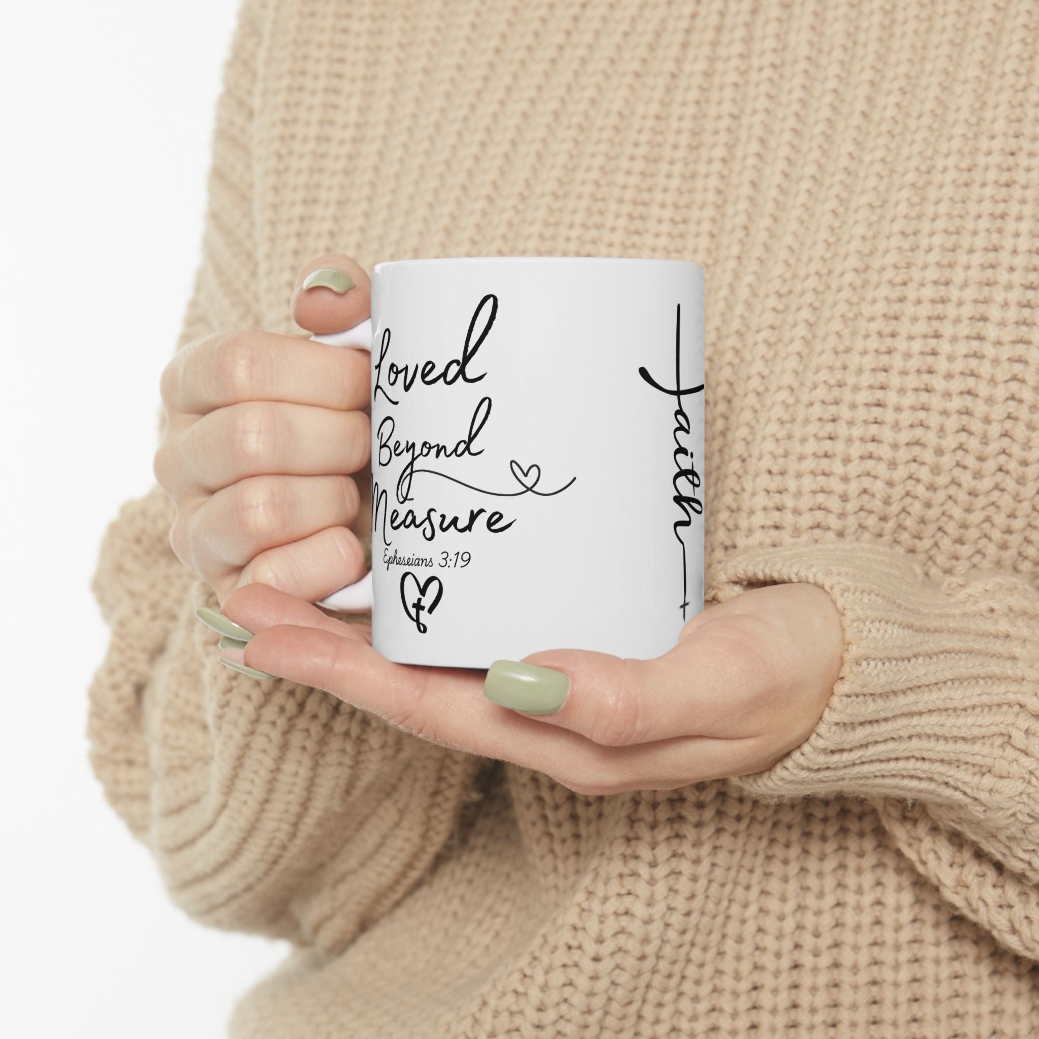 Faith & Love Ceramic Mug — Inspirational Scripture Coffee Cup (11oz, 15oz)