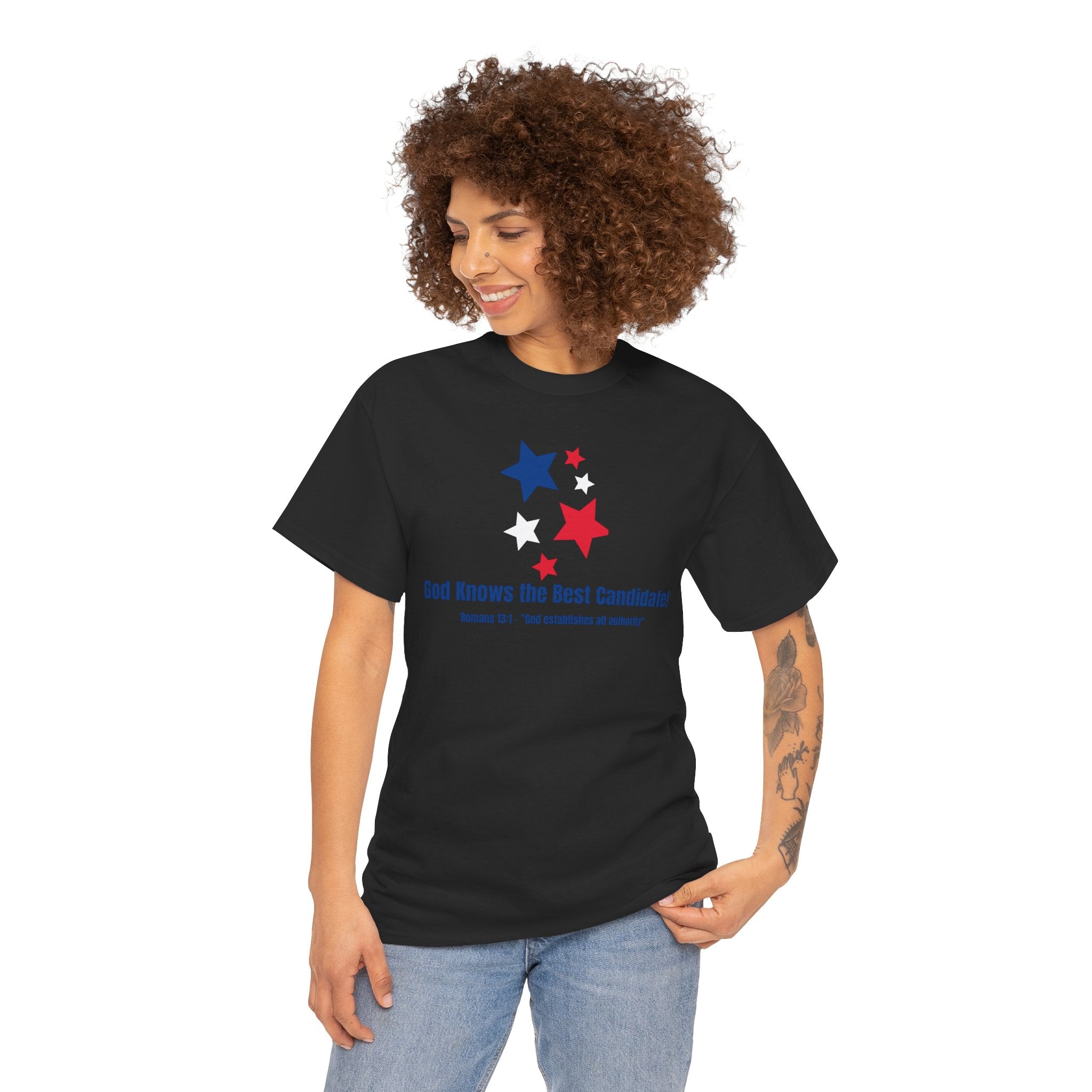 God Knows the Best Candidate Tee — Patriotic Christian Election T-Shirt