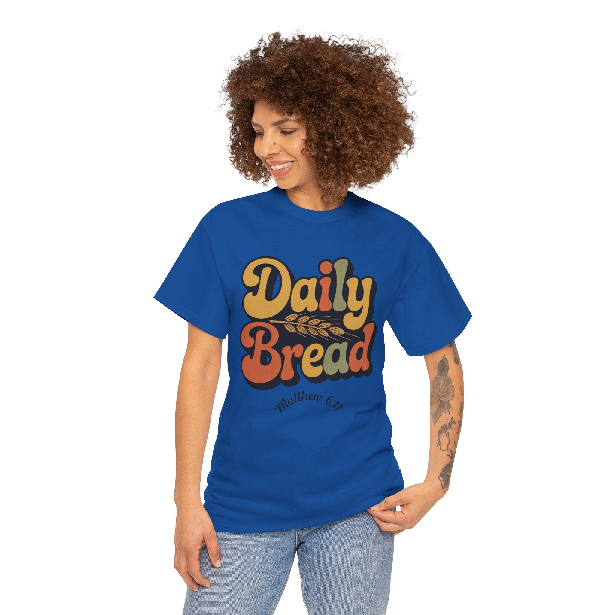Daily Bread Shirt, Matthew 6:11, Retro Christian Shirt, Vintage Faith Shirt, Lord's Prayer Shirt, Christian Gift, Scripture Shirt