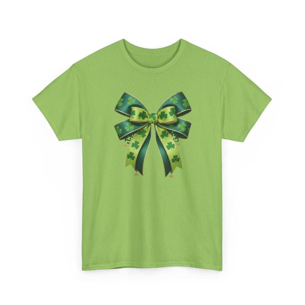 St. Patrick's Green Shamrock Bow T-Shirt