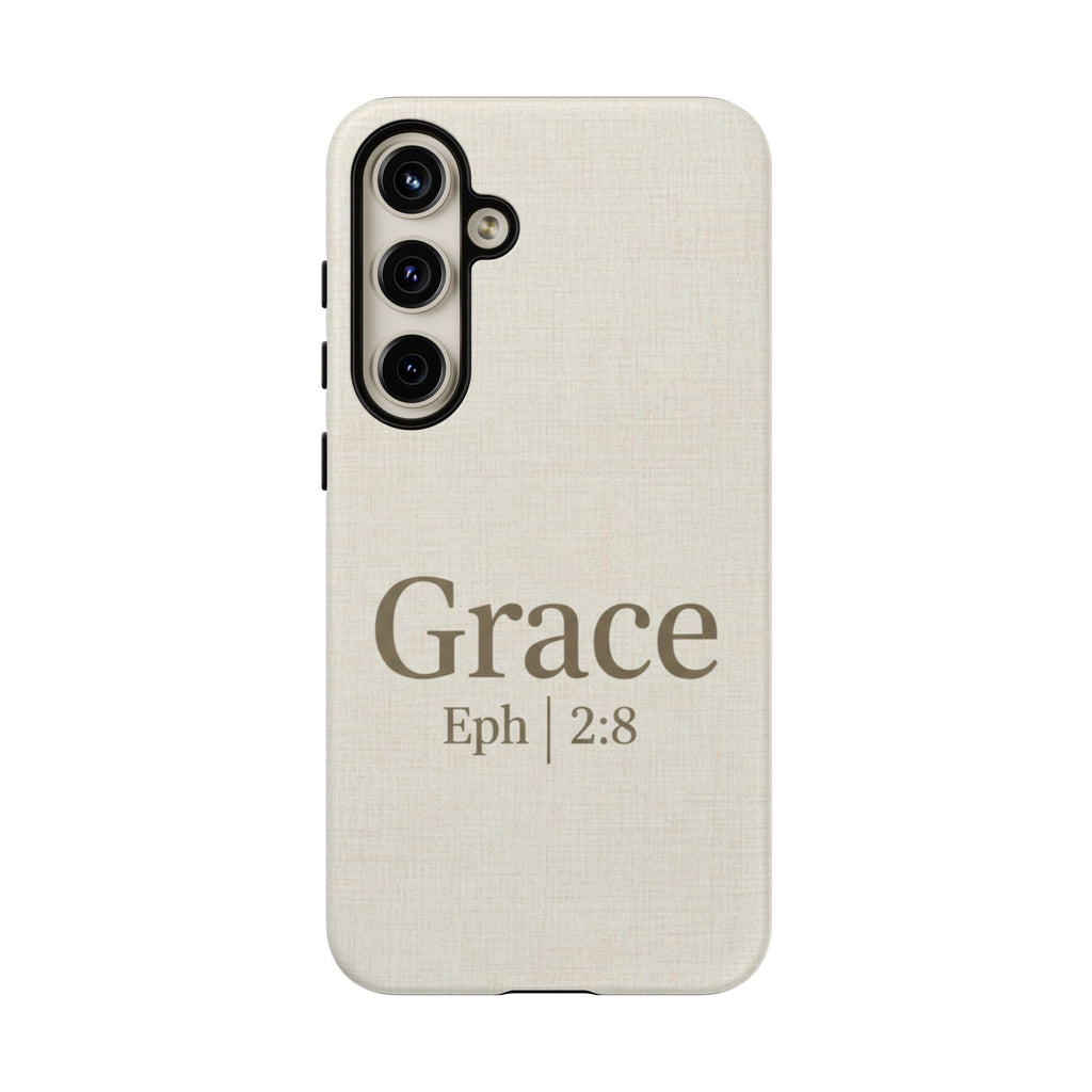 Grace (Ephesians 2:8) Phone Case — Minimalist Christian Inspirational Tough Case