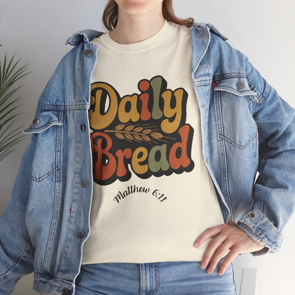 Daily Bread Shirt, Matthew 6:11, Retro Christian Shirt, Vintage Faith Shirt, Lord's Prayer Shirt, Christian Gift, Scripture Shirt