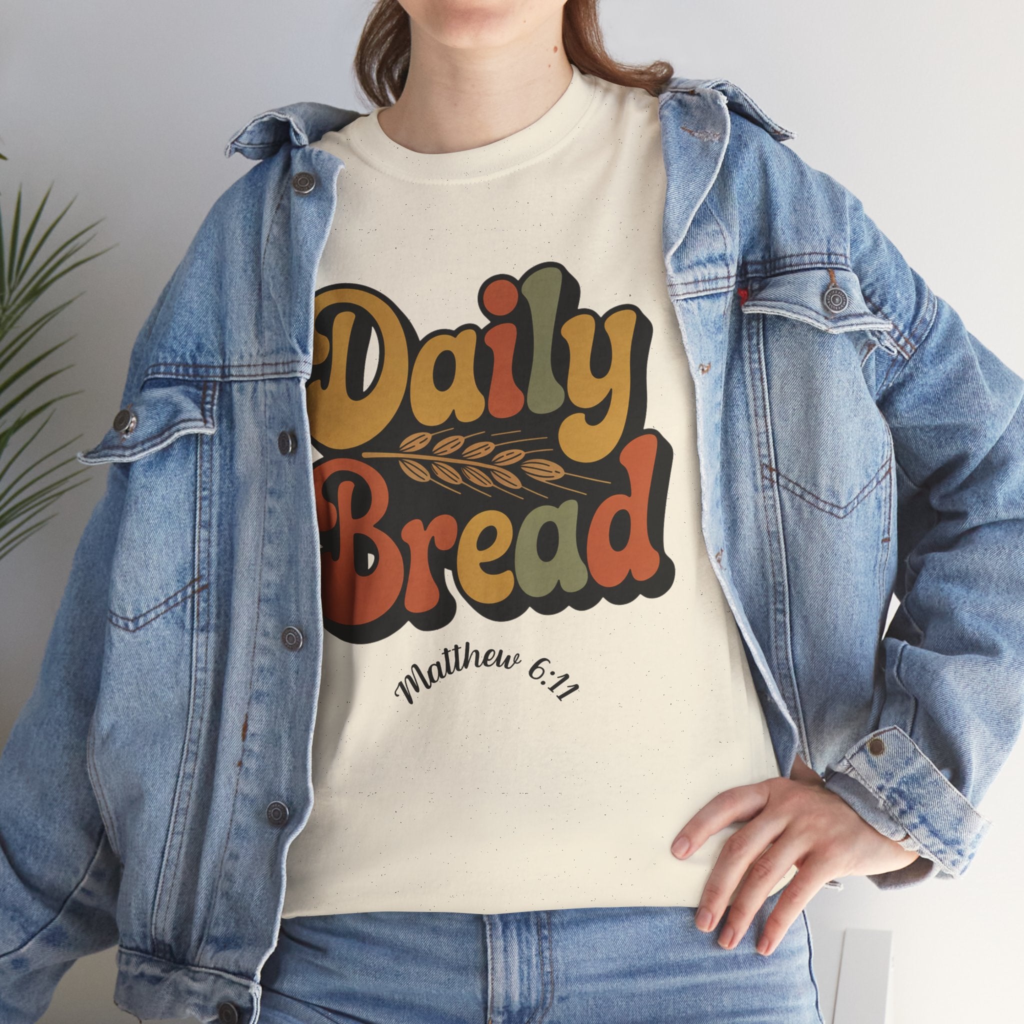 Daily Bread Shirt, Matthew 6:11, Retro Christian Shirt, Vintage Faith Shirt, Lord's Prayer Shirt, Christian Gift, Scripture Shirt