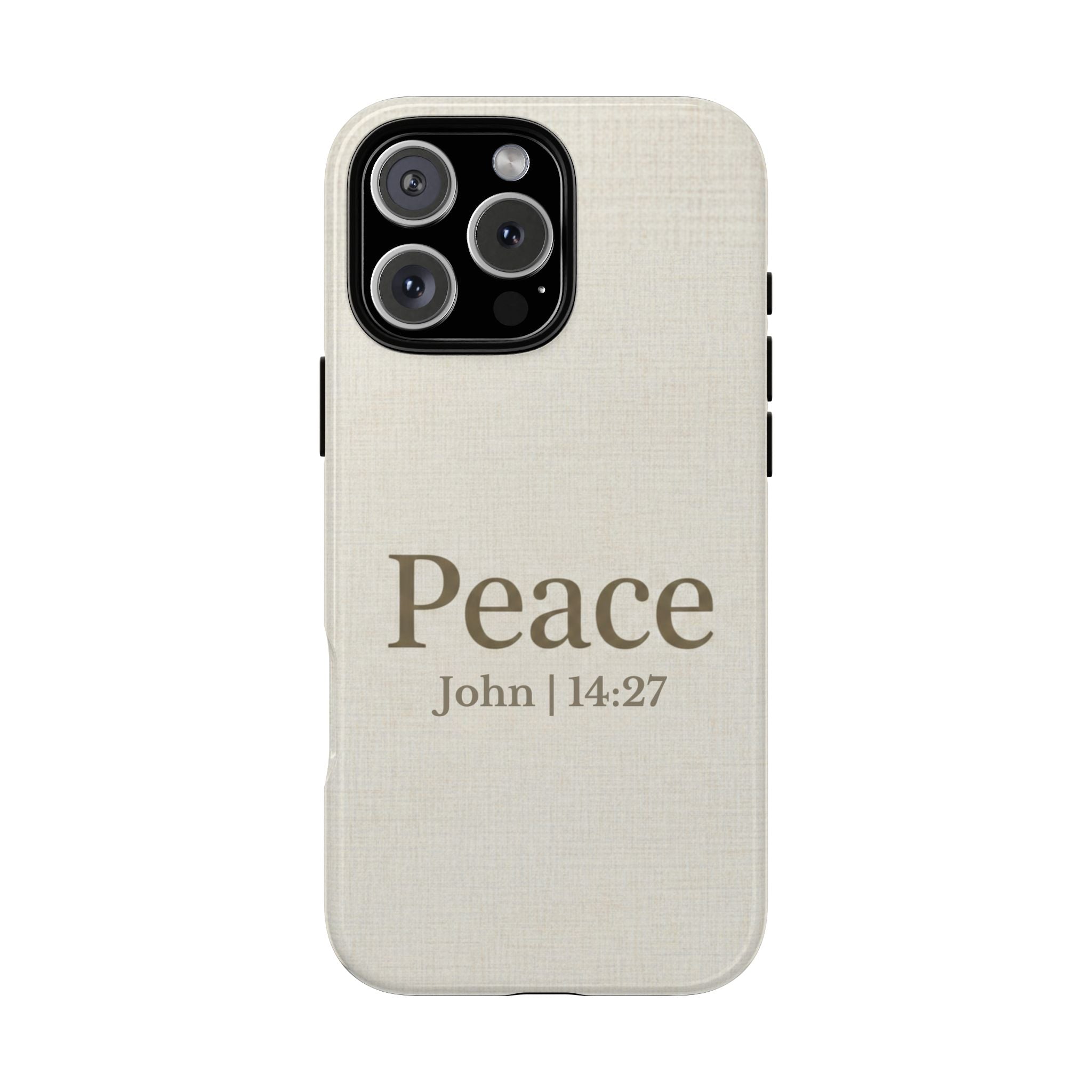 Peace (John 14:27) Phone Case — Minimalist Christian Scripture iPhone & Android Cover