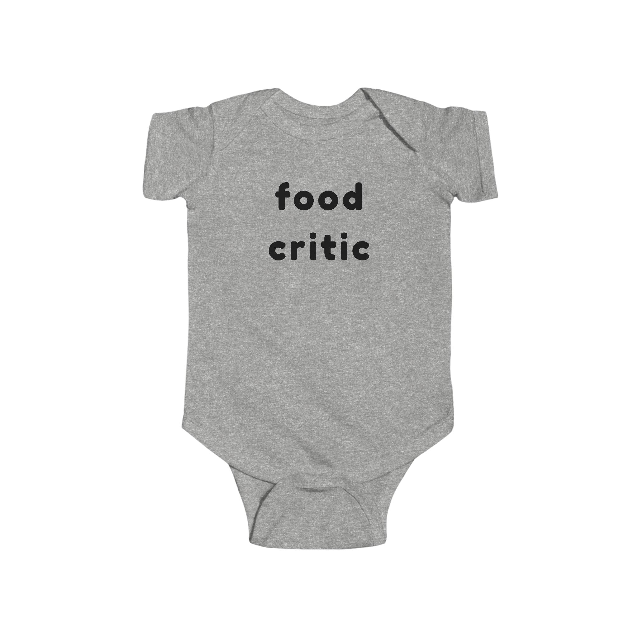 Infant Bodysuit "food critic" – Cute Baby Onesie Gift