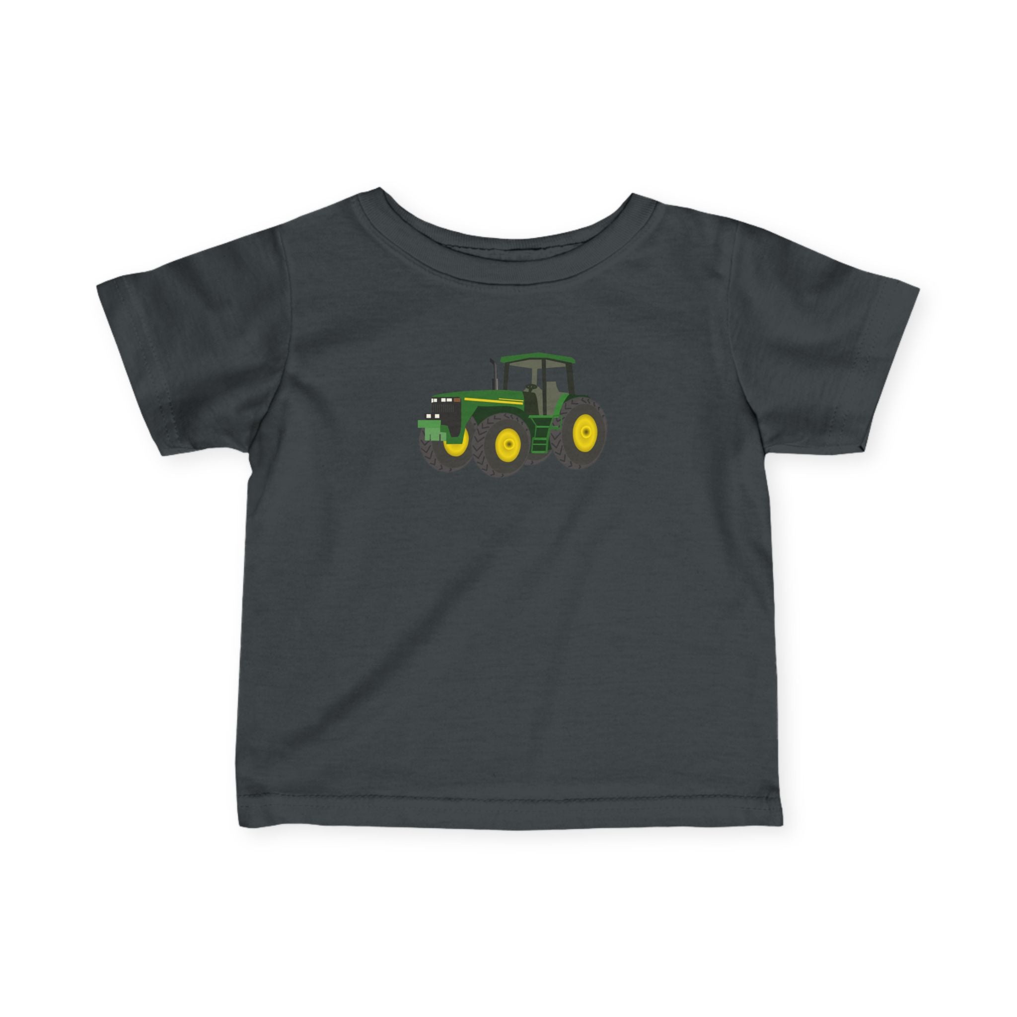 Infant Tee — Cute Green Farm Tractor Graphic Baby Shirt