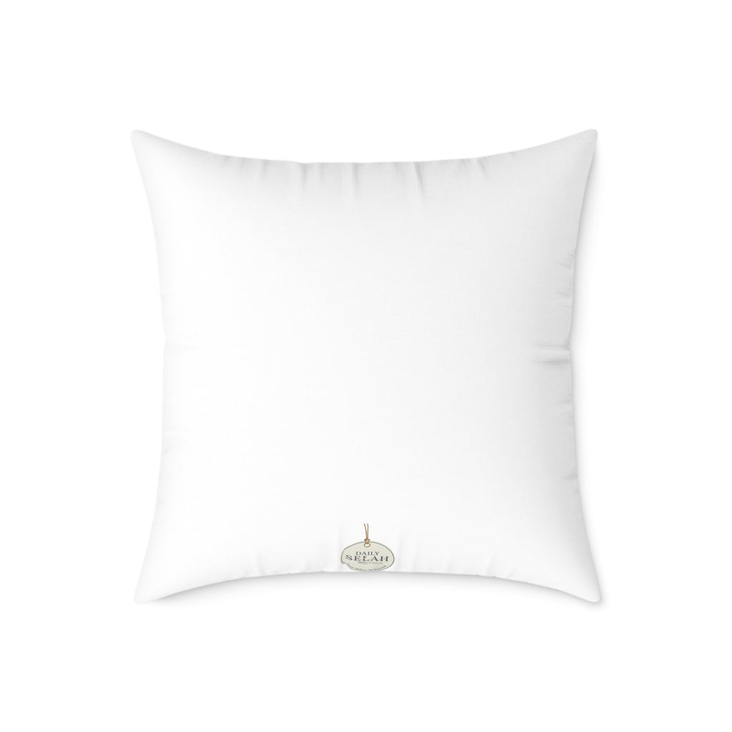 Abide Decorative Pillow — Minimalist Faith Inspired Canvas Throw Pillow with Typographic Text