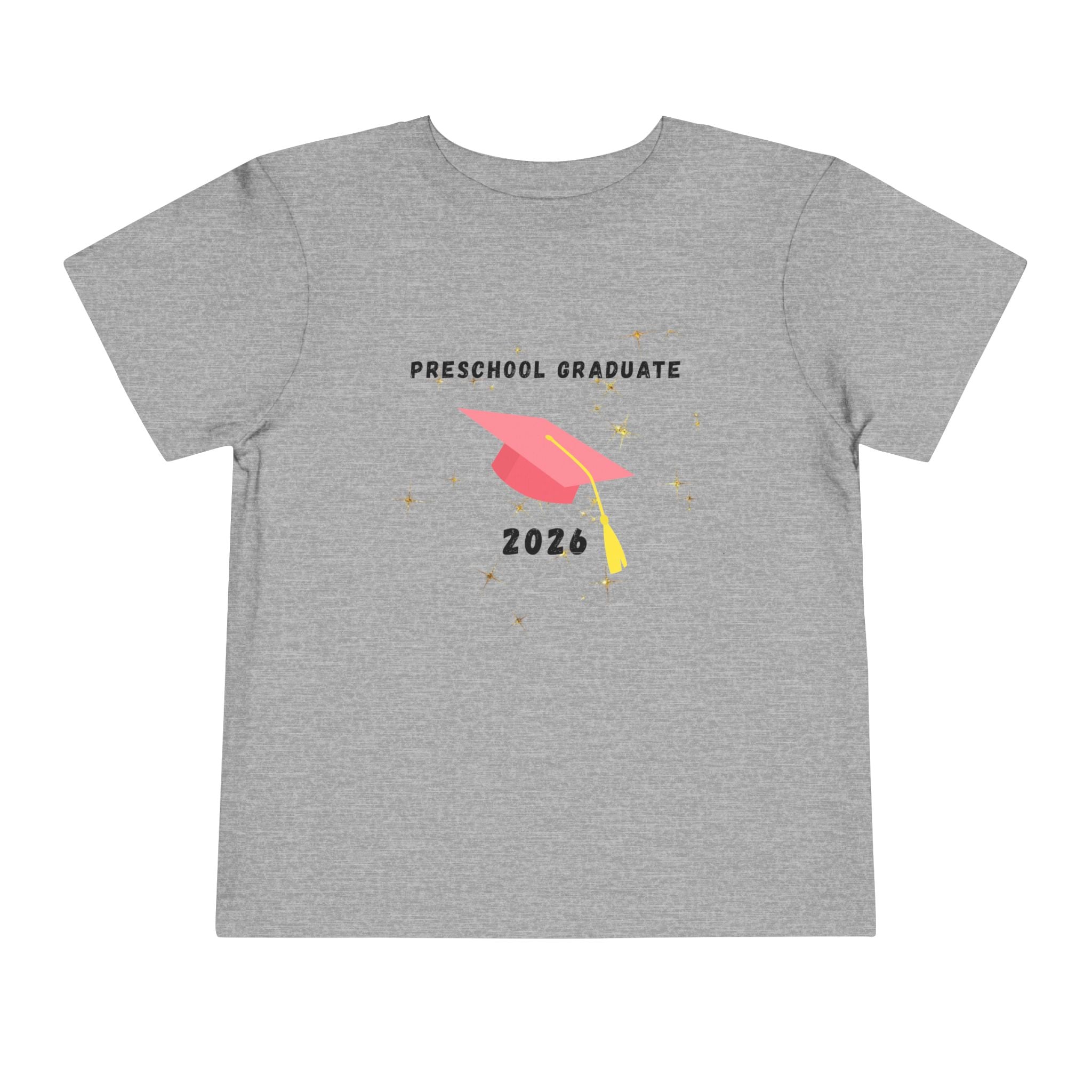 Preschool Graduate 2026 Toddler Tee — Pink Graduation Cap Shirt