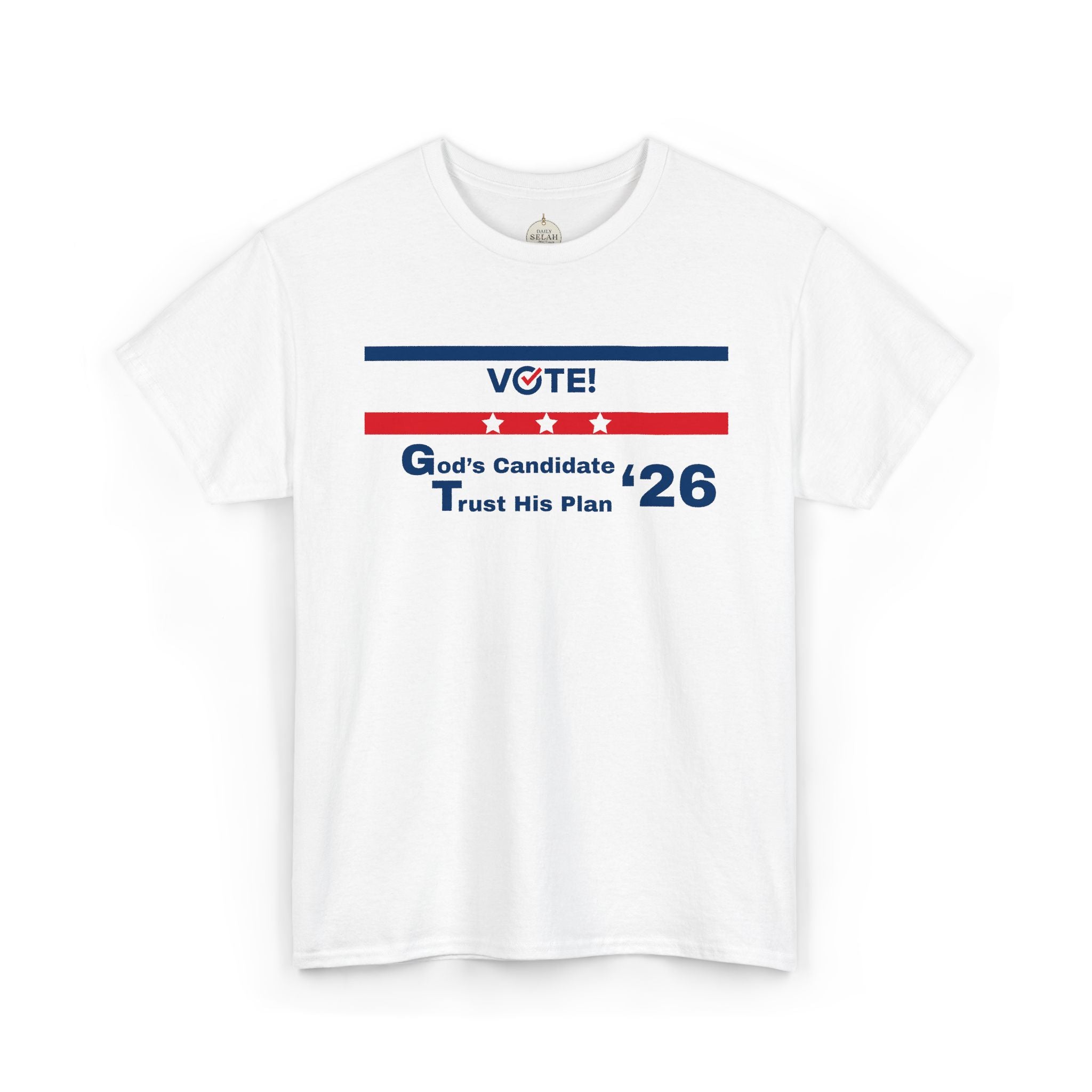 Political Vote '26 T‑Shirt — "God's Candidate Trust His Plan" Patriotic Tee