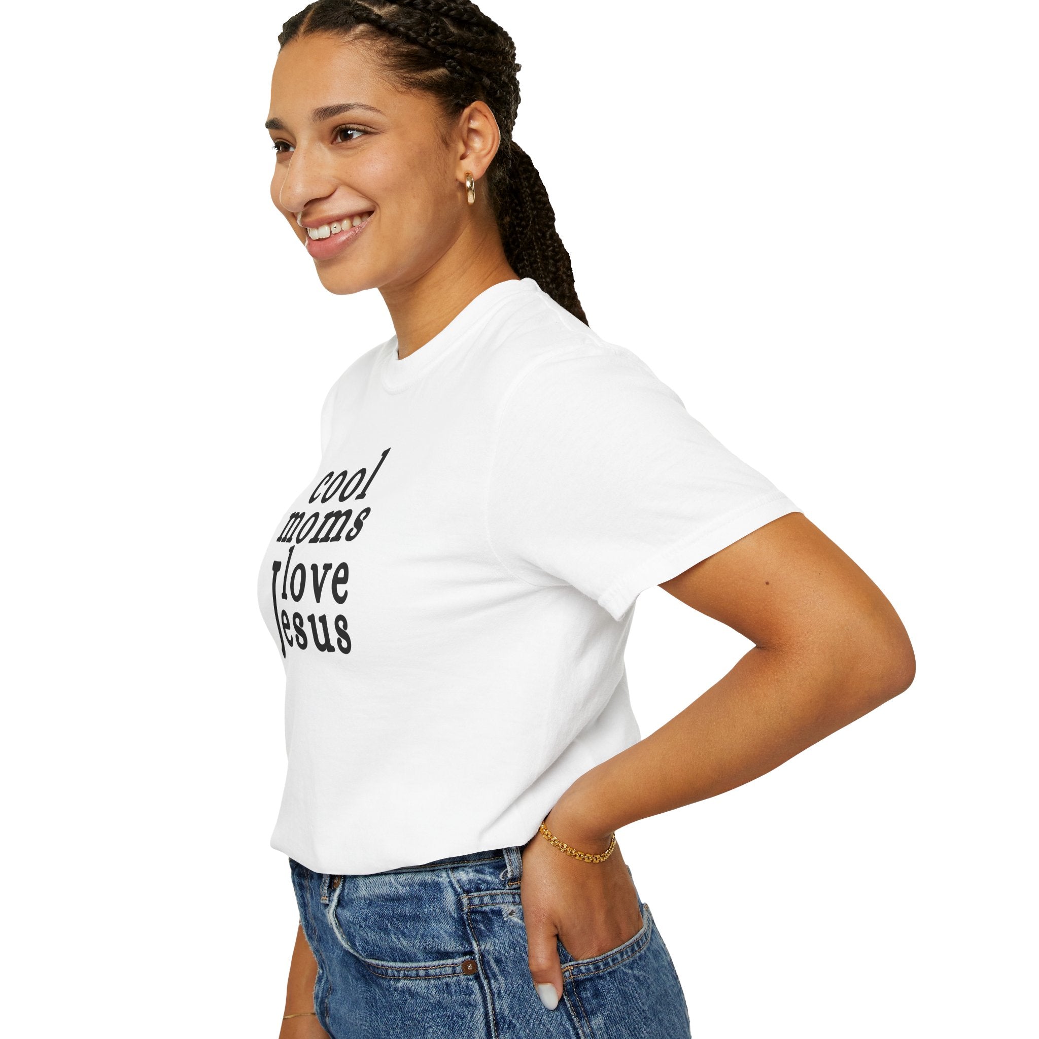 Christian Mom T-Shirt — "Cool Moms Love Jesus" Graphic Tee