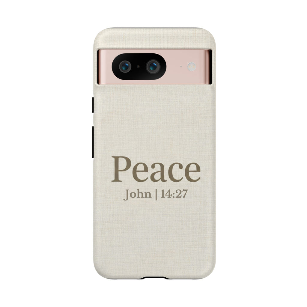 Peace (John 14:27) Phone Case — Minimalist Christian Scripture iPhone & Android Cover