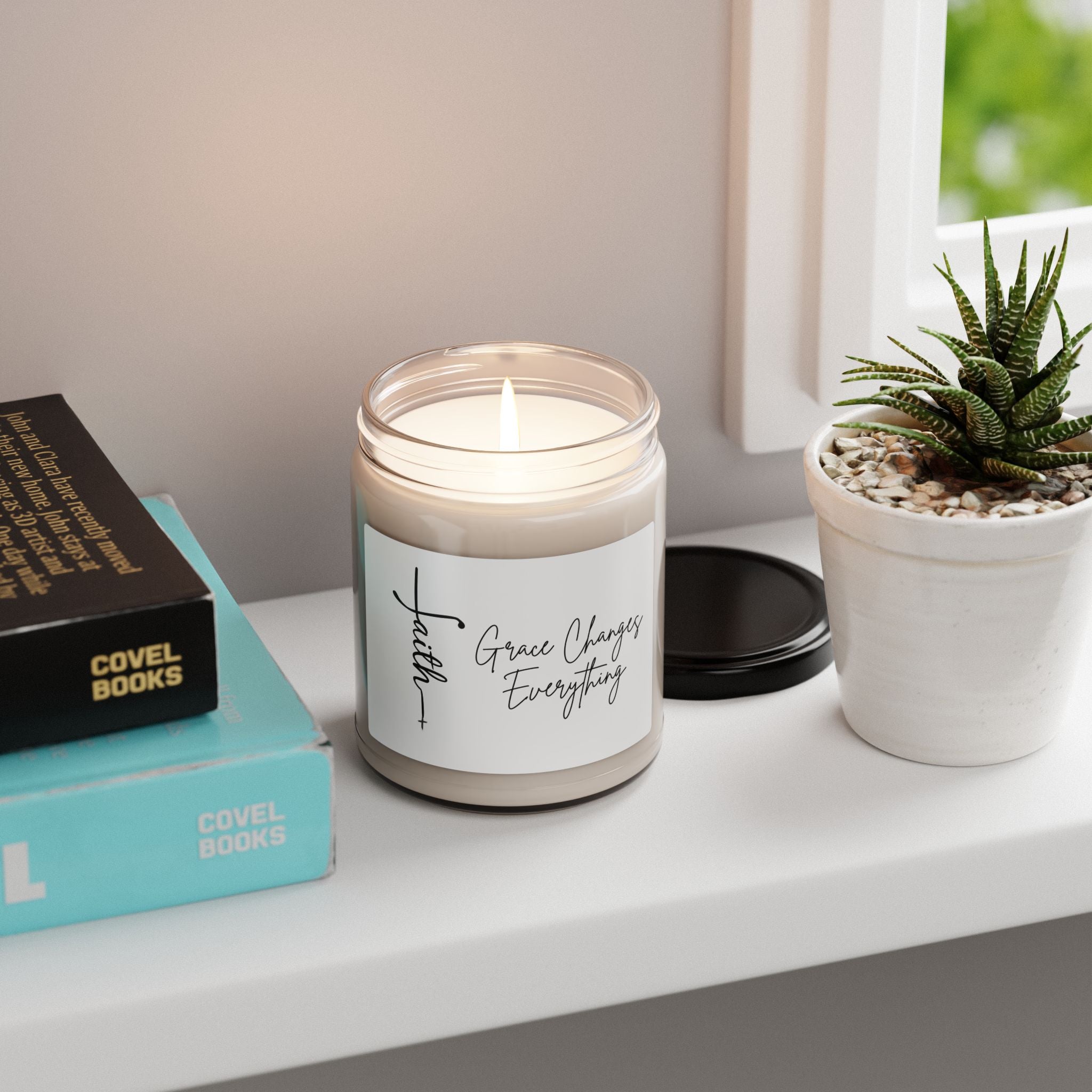 Faith Candle — "Grace Changes Everything" 9oz Scented Soy Candle