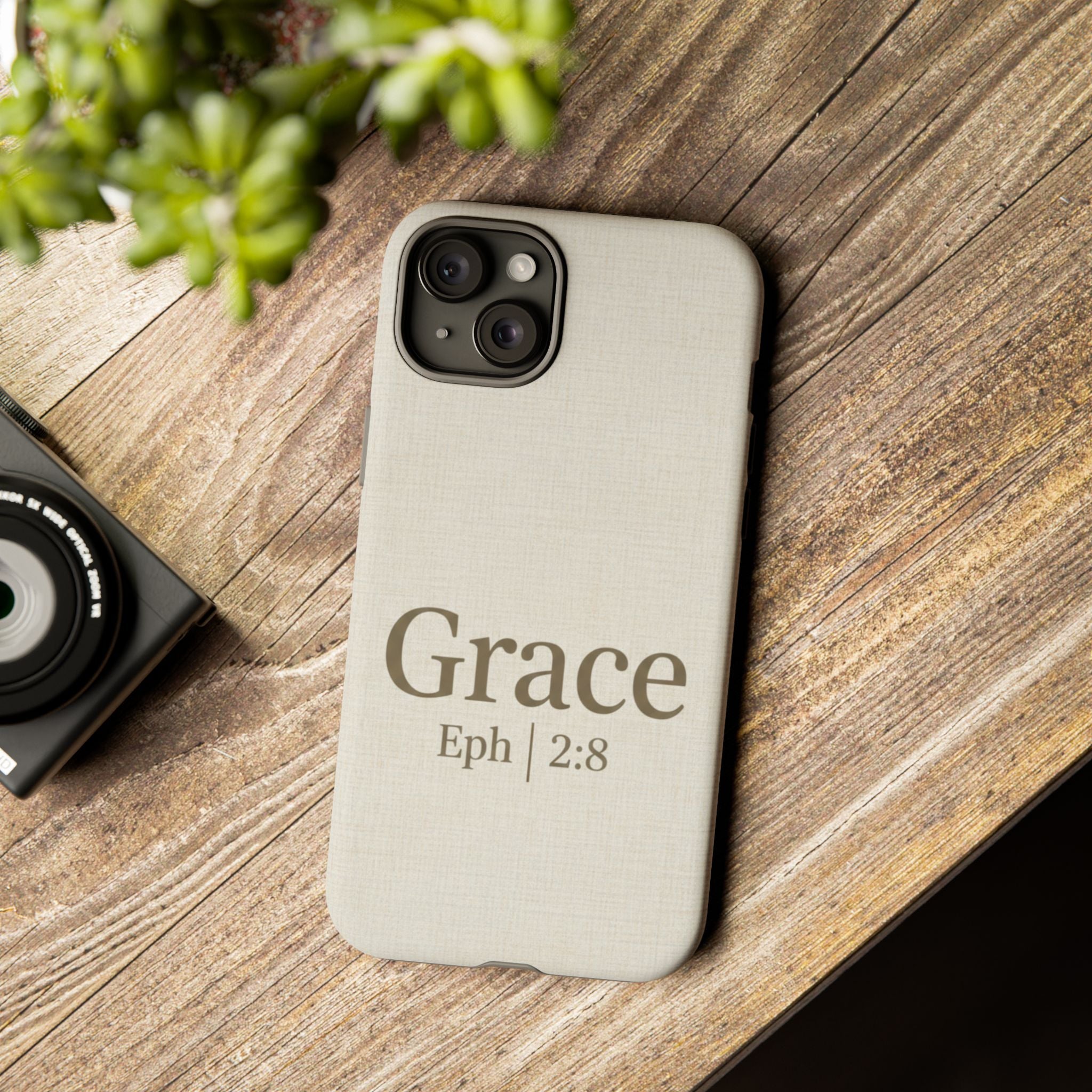 Grace (Ephesians 2:8) Phone Case — Minimalist Christian Inspirational Tough Case
