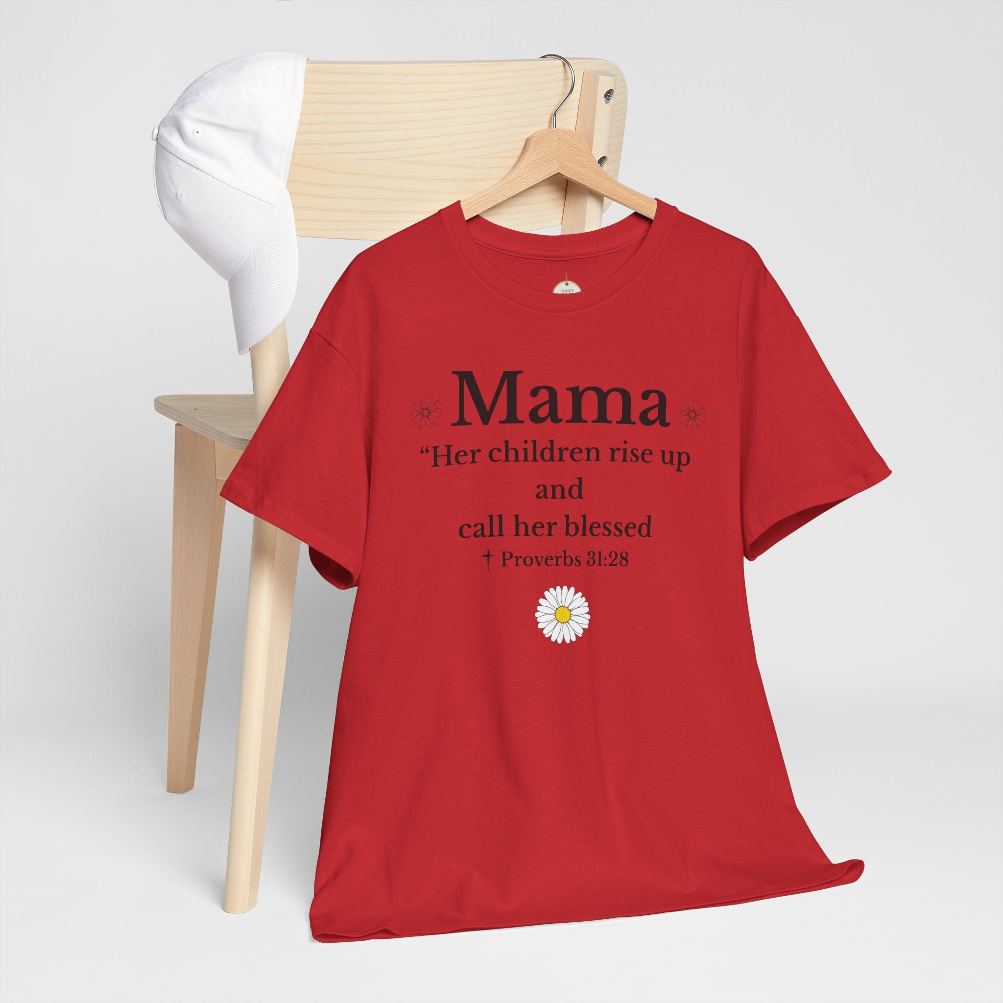 Mama Proverbs 31:28 T‑Shirt — 'Her children rise up and call her blessed' Floral Mom Tee - Mother's Day Gift