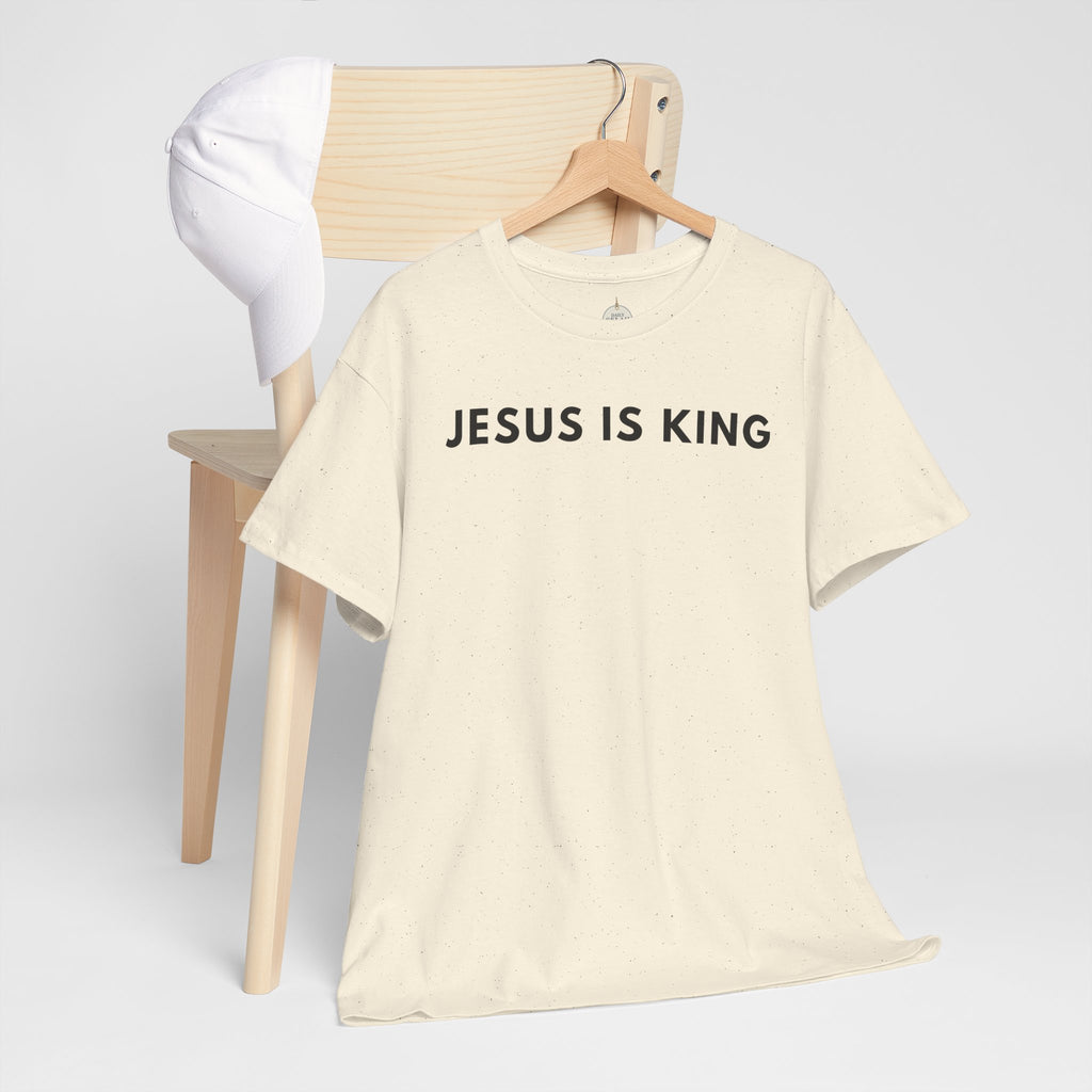 Jesus Is King Tee - Christian Faith White Cotton T-Shirt