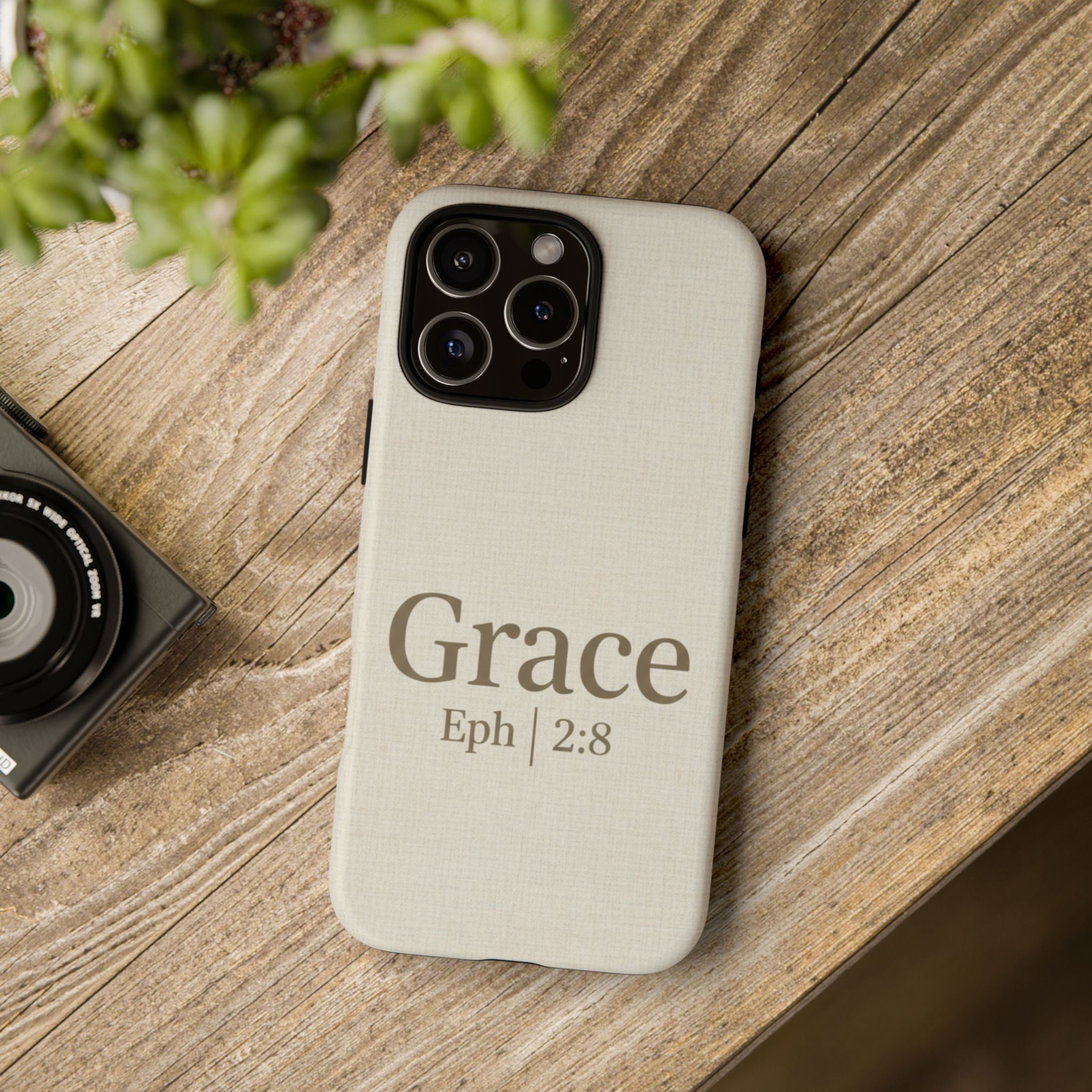 Grace (Ephesians 2:8) Phone Case — Minimalist Christian Inspirational Tough Case