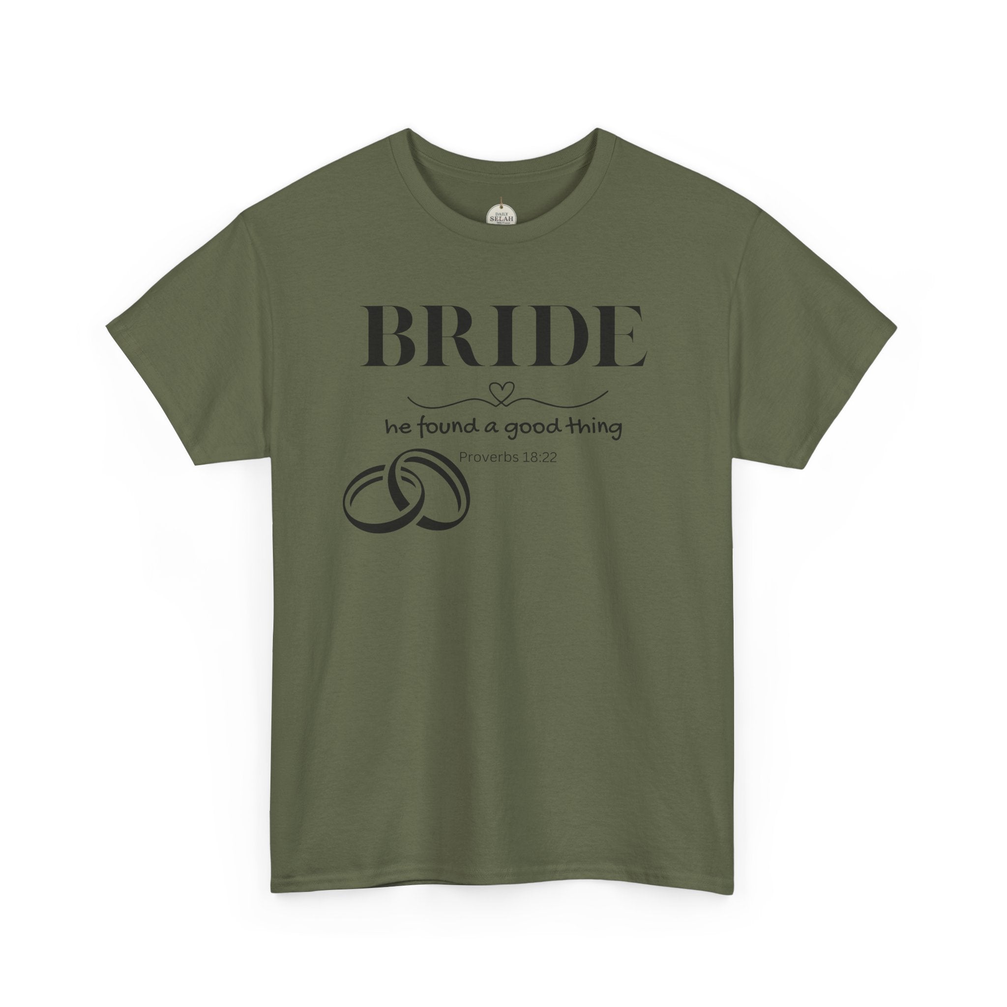 Bride T-Shirt — "We Found a Good Thing" Wedding Rings Tee - Christian - Personalized