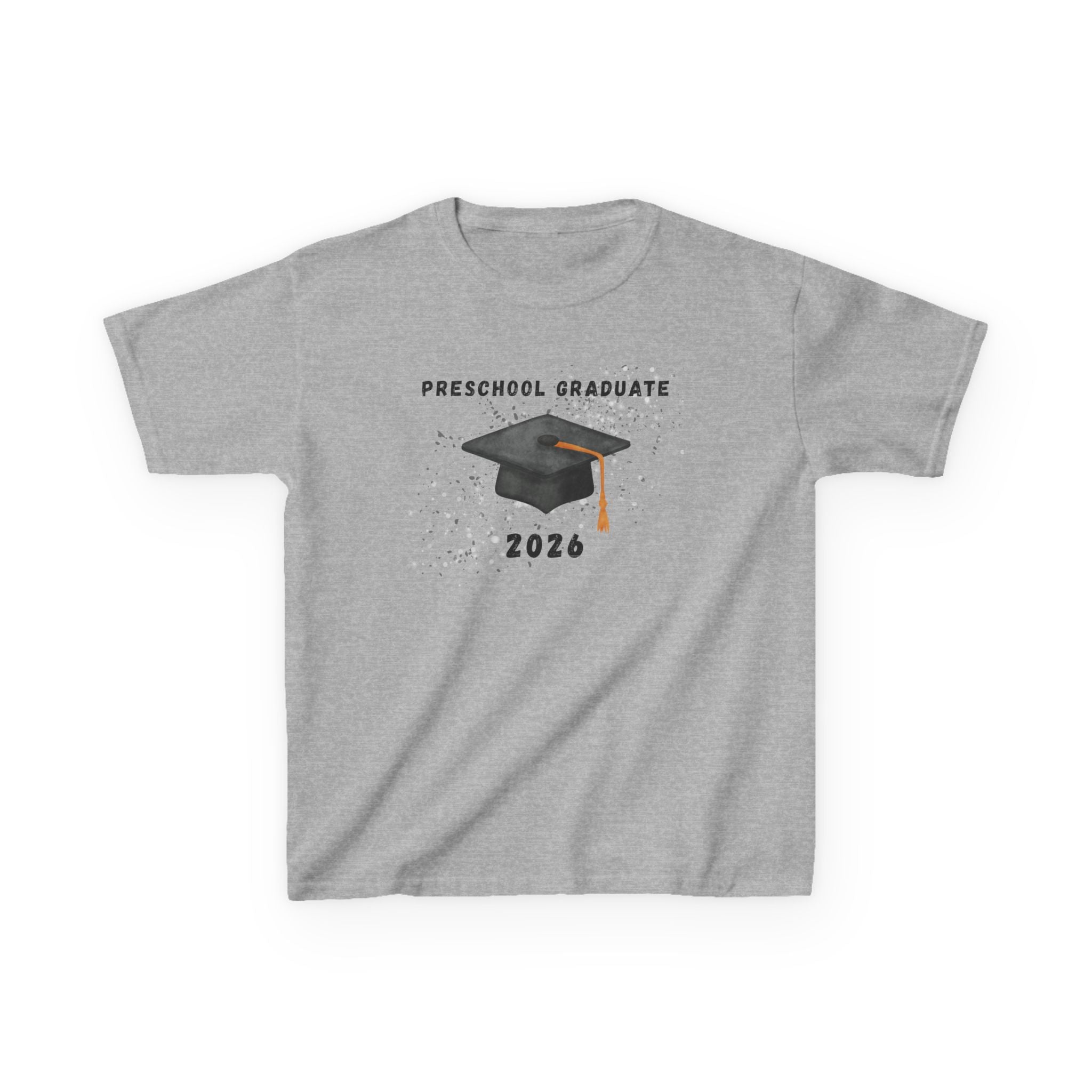 Preschool Graduate 2026 Kids T-Shirt — Graduation Cap Celebration Tee