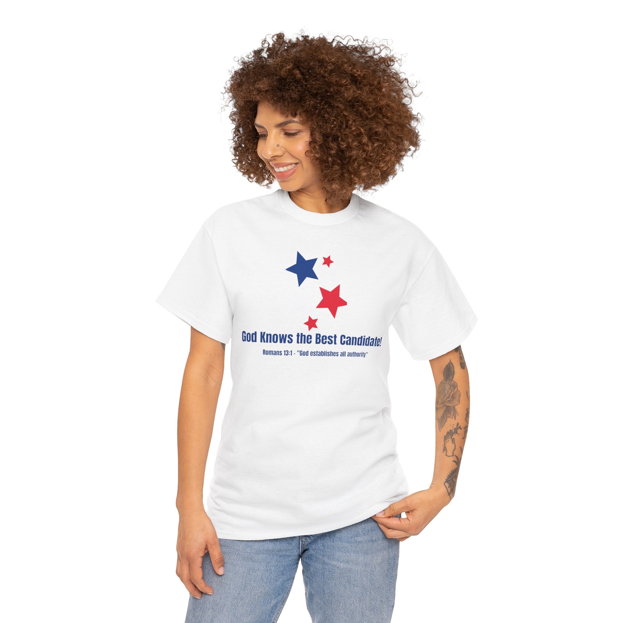 God Knows the Best Candidate Tee — Patriotic Christian Election T-Shirt