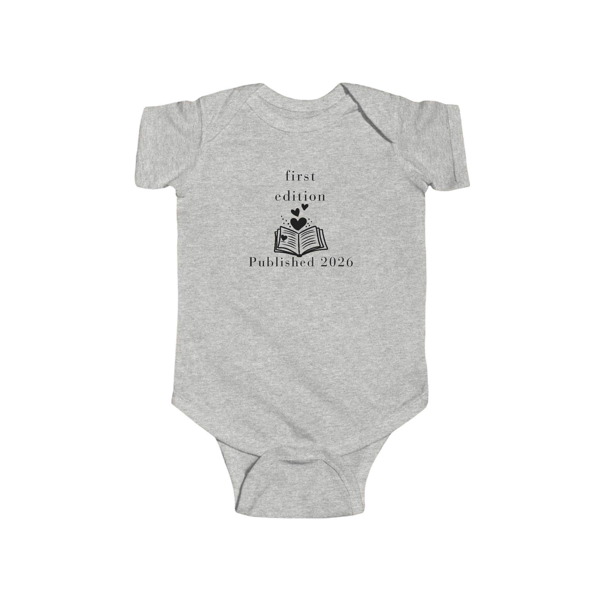 First Edition Book Graphic Bodysuit | Published 2026 Newborn Onesie