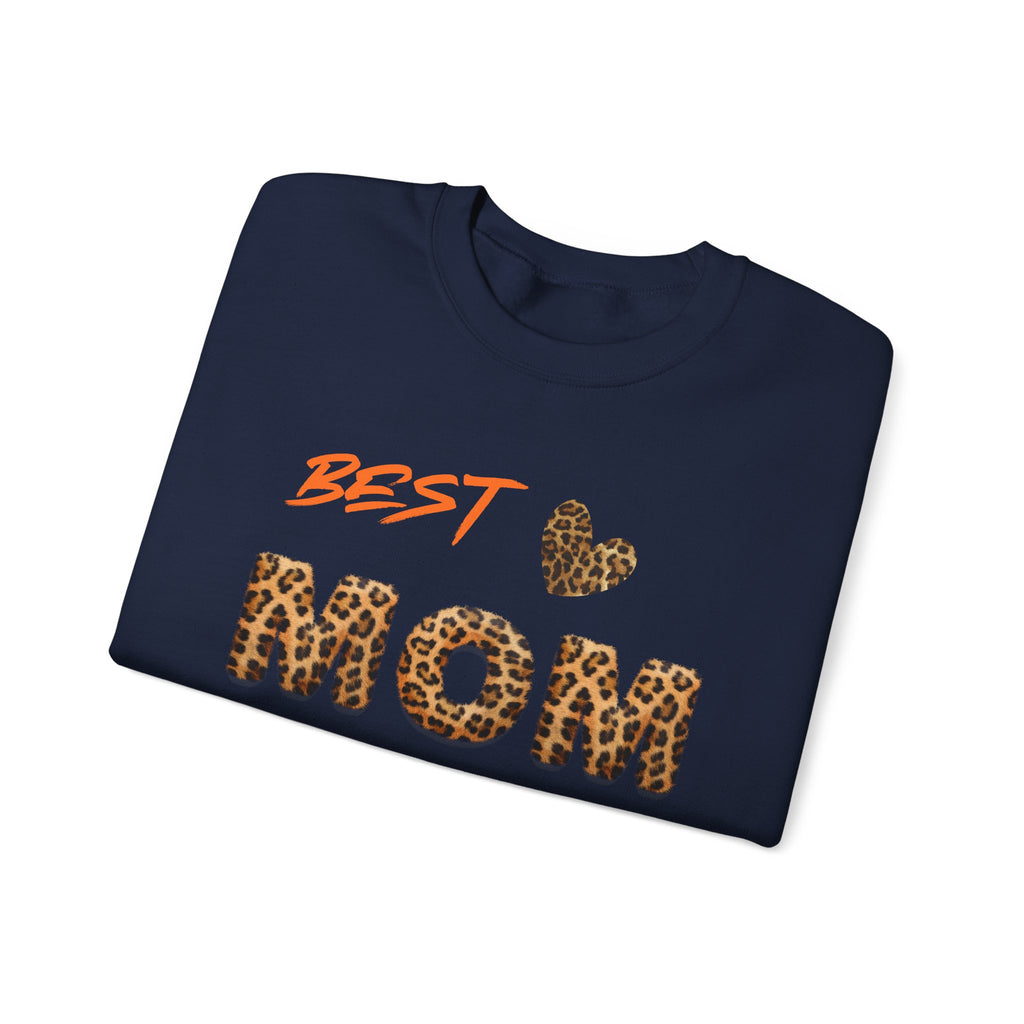Leopard Print "Best Mom Ever" Sweatshirt | Mom Design Crewneck