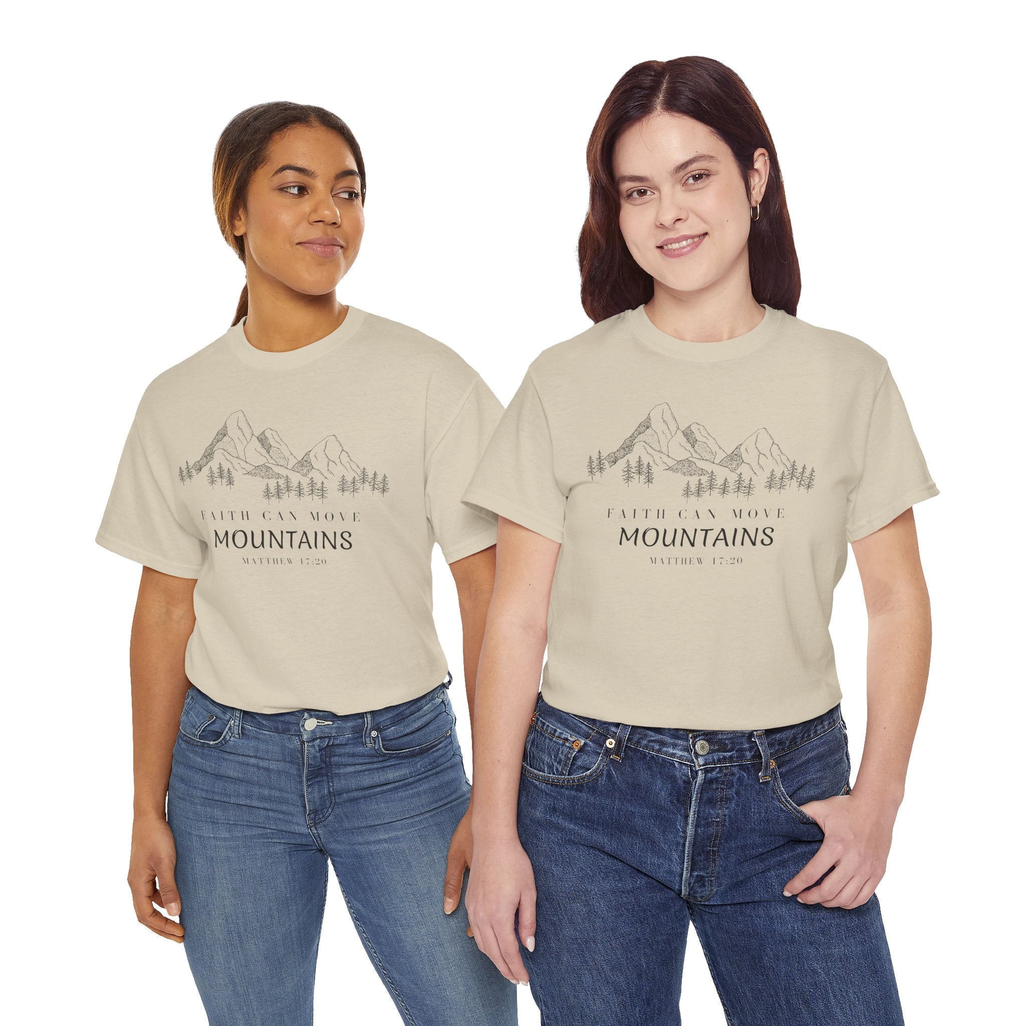 Faith Can Move Mountains T-Shirt | Christian Women's Tee