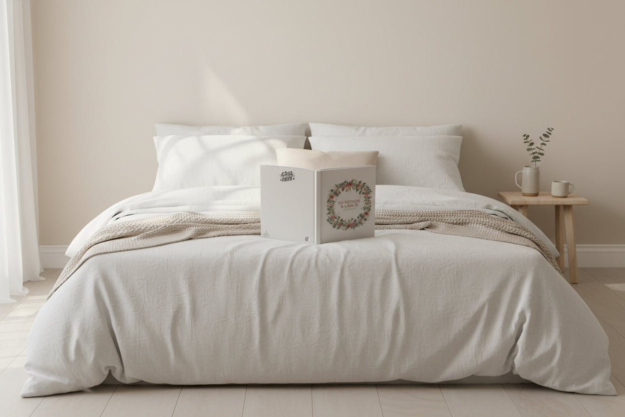 Gratitude & Grace Hardcover Journal — Floral Wreath Keepsake