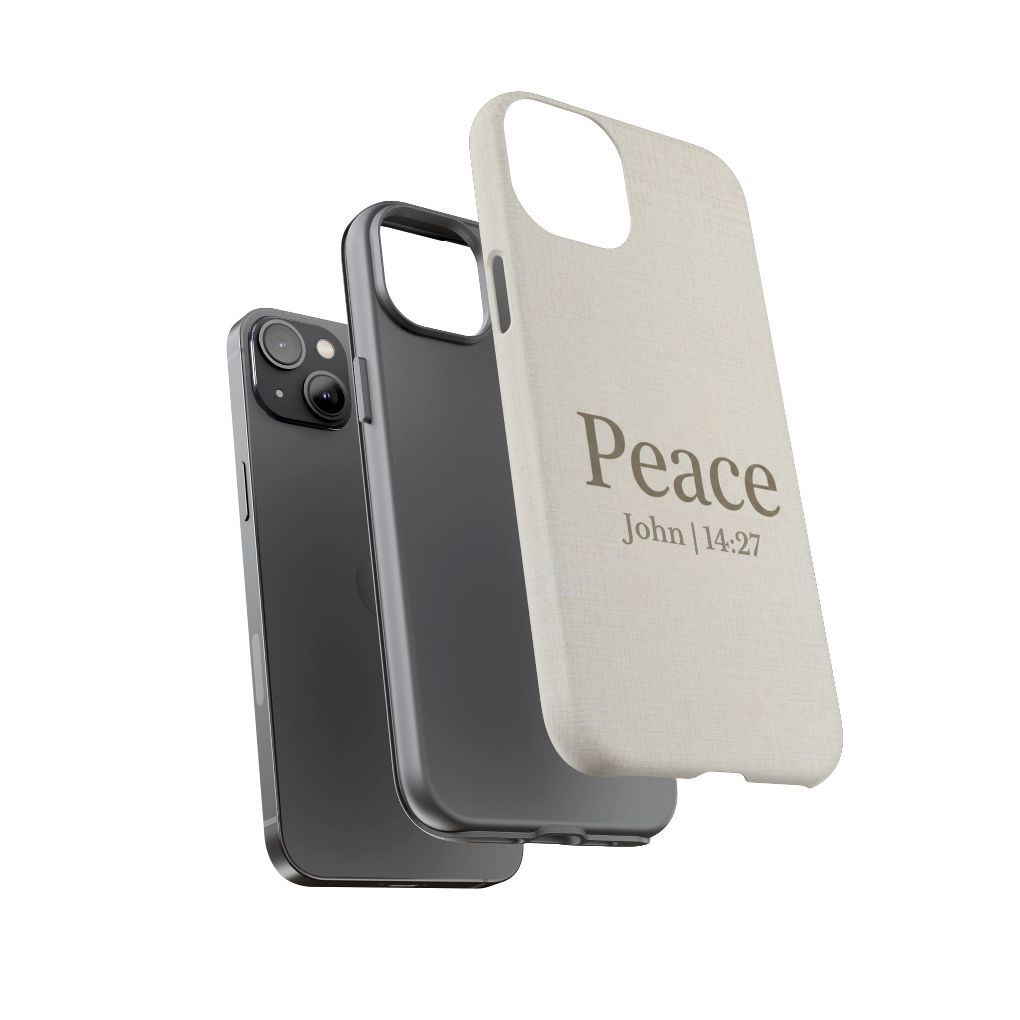 Peace (John 14:27) Phone Case — Minimalist Christian Scripture iPhone & Android Cover