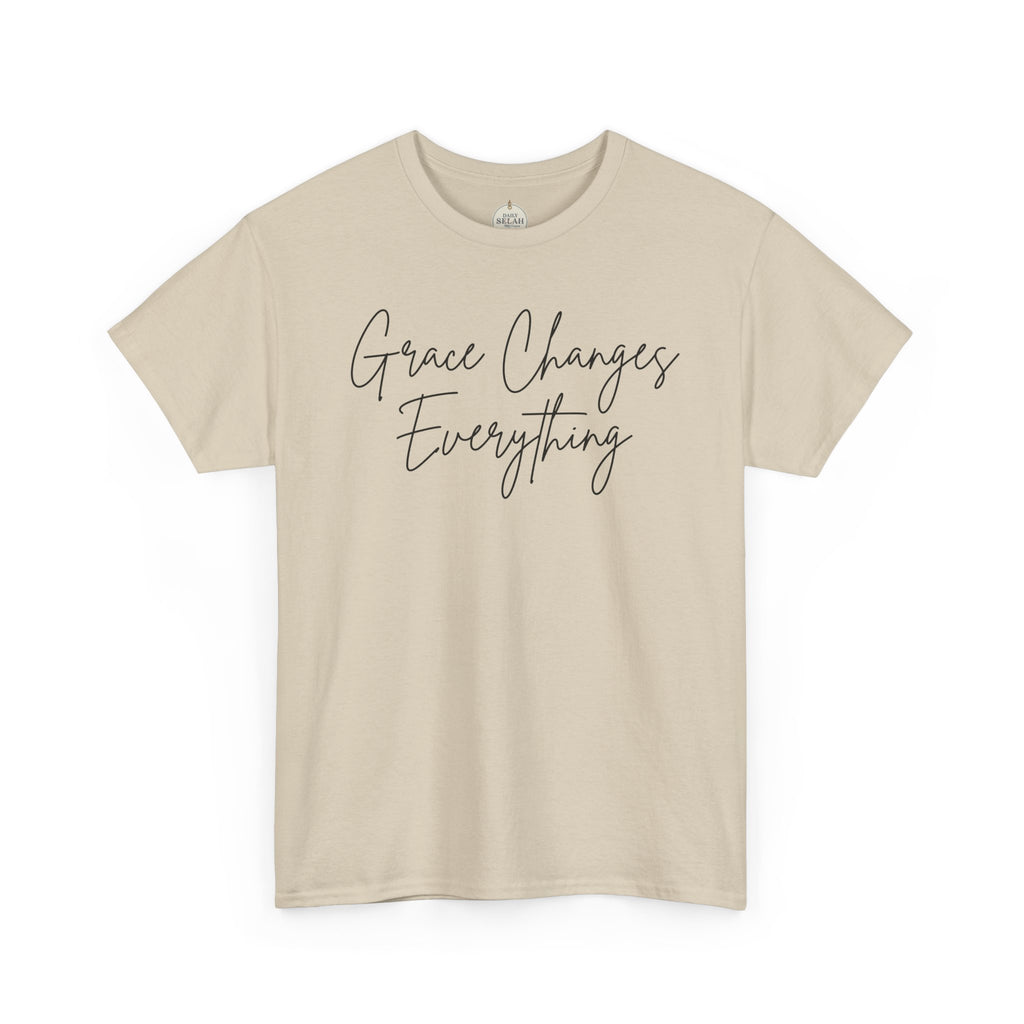 Grace Changes Everything tee | with Faith cross vertical back design