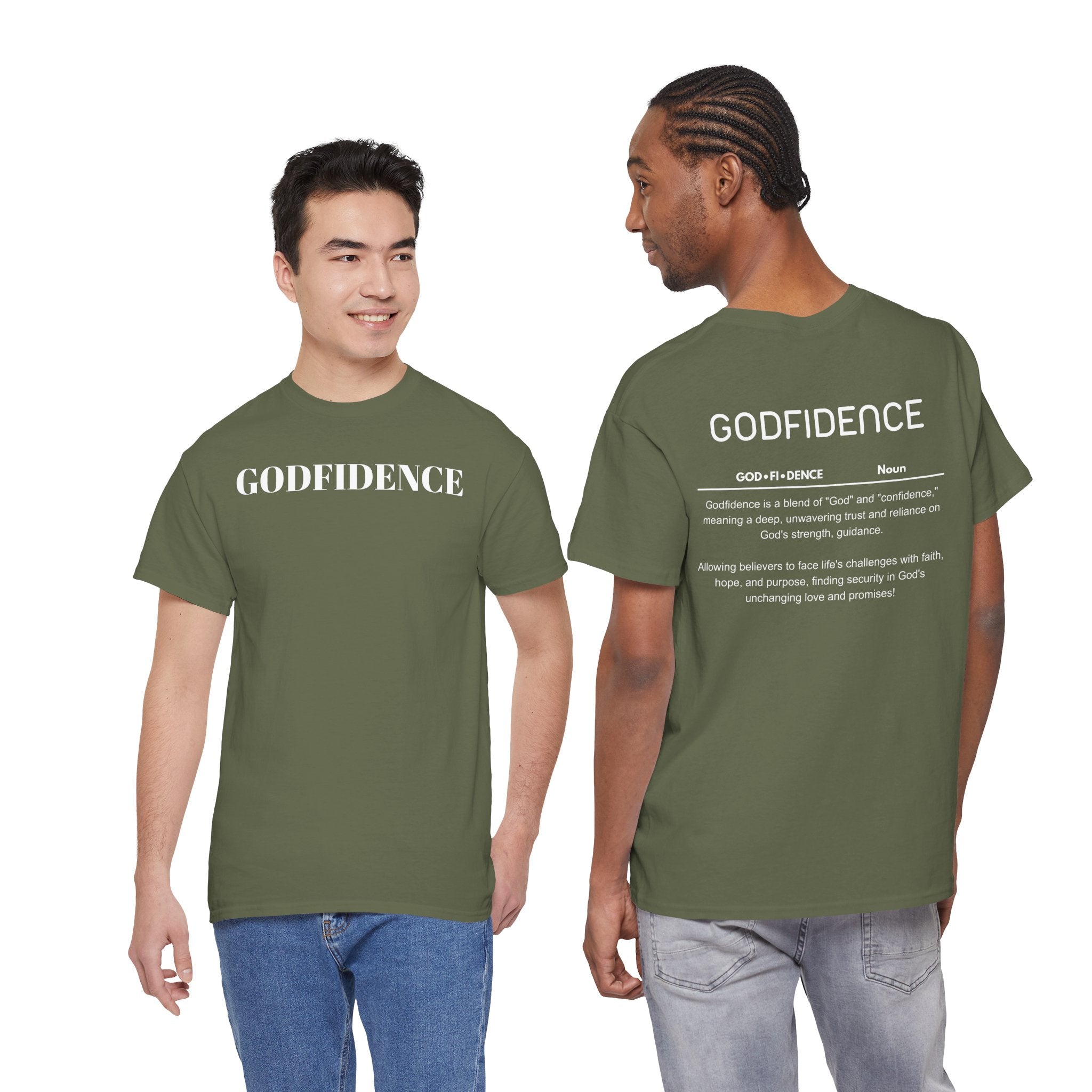 Godfidence definition tee | Christian faith shirt, faith-based typography