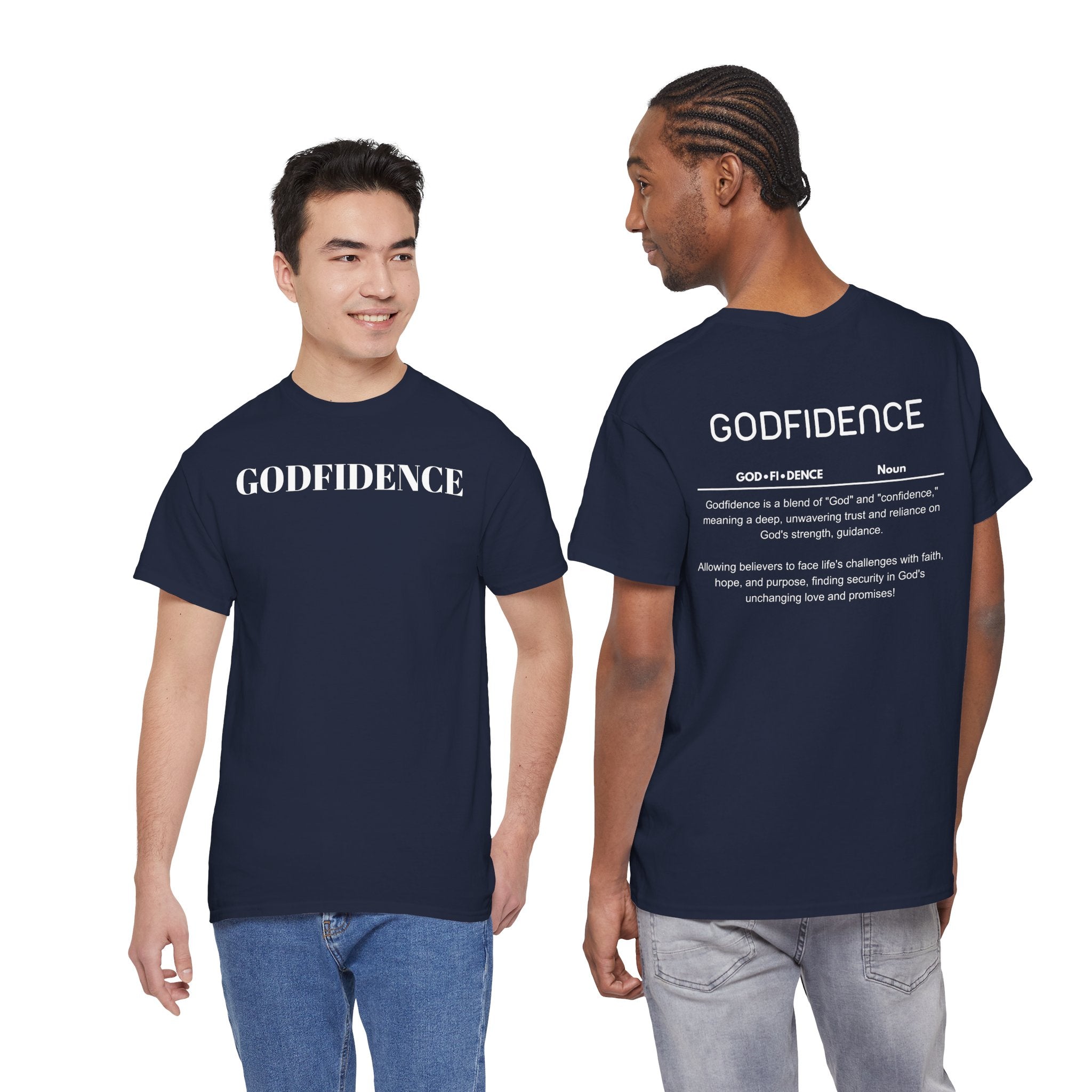 Godfidence definition tee | Christian faith shirt, faith-based typography
