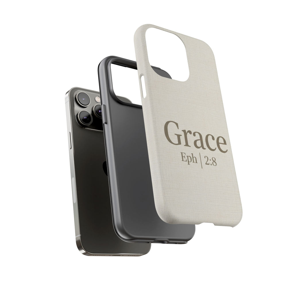 Grace (Ephesians 2:8) Phone Case — Minimalist Christian Inspirational Tough Case
