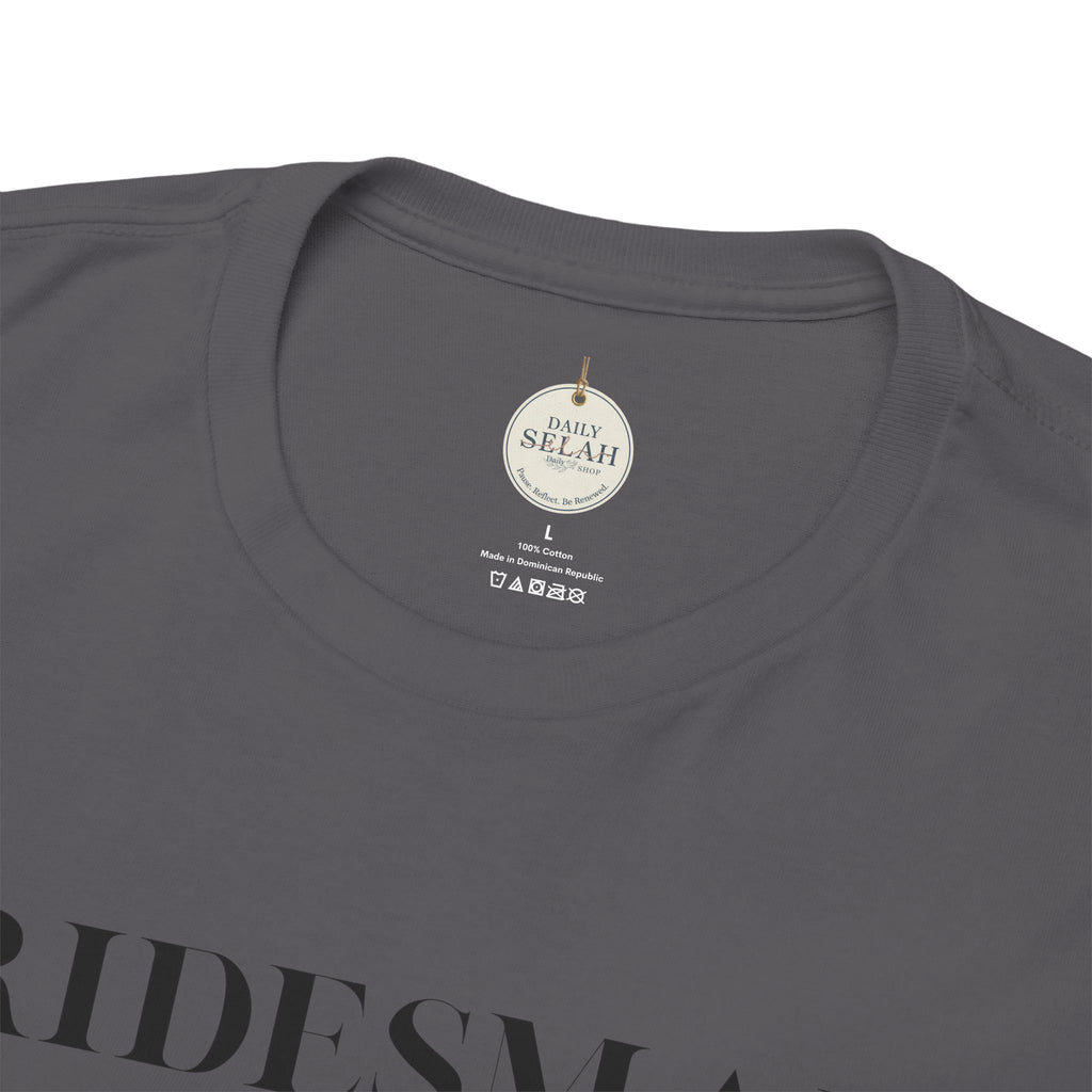 Bridesmaid T-Shirt — Elegant Script Bridal Party Tee (‘Bridesmaid’ with Heart) - Christian