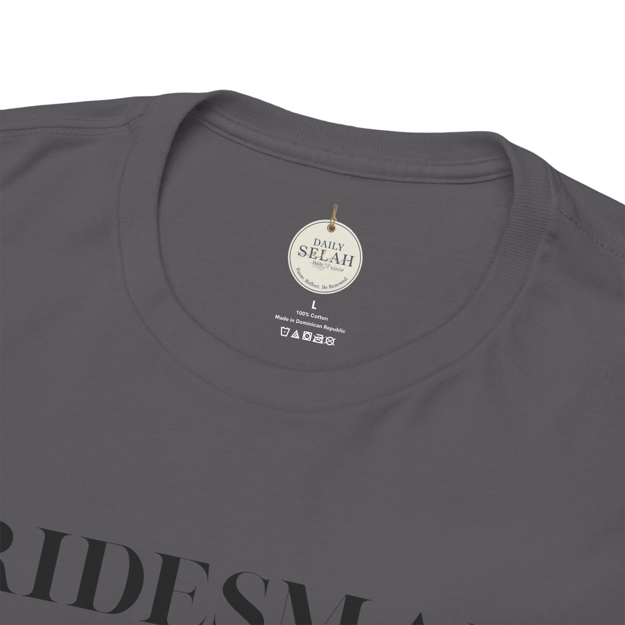 Bridesmaid T-Shirt — Elegant Script Bridal Party Tee (‘Bridesmaid’ with Heart) - Christian